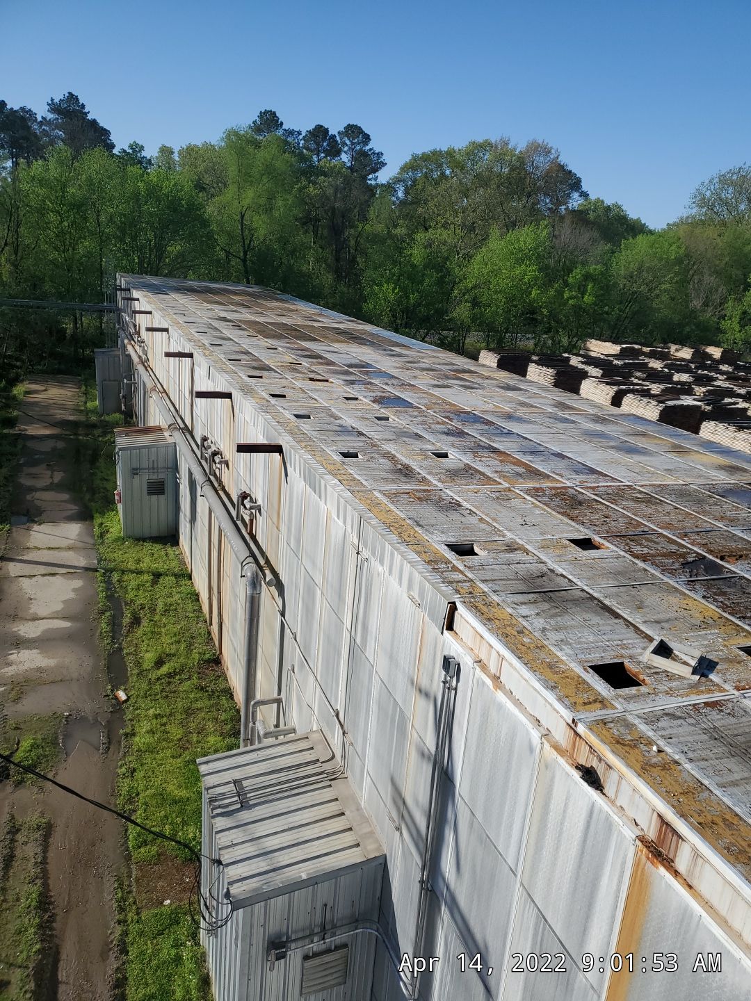 Commercial Roofing Installation using Aluminum Roofing panels by Hostetler Roofing
