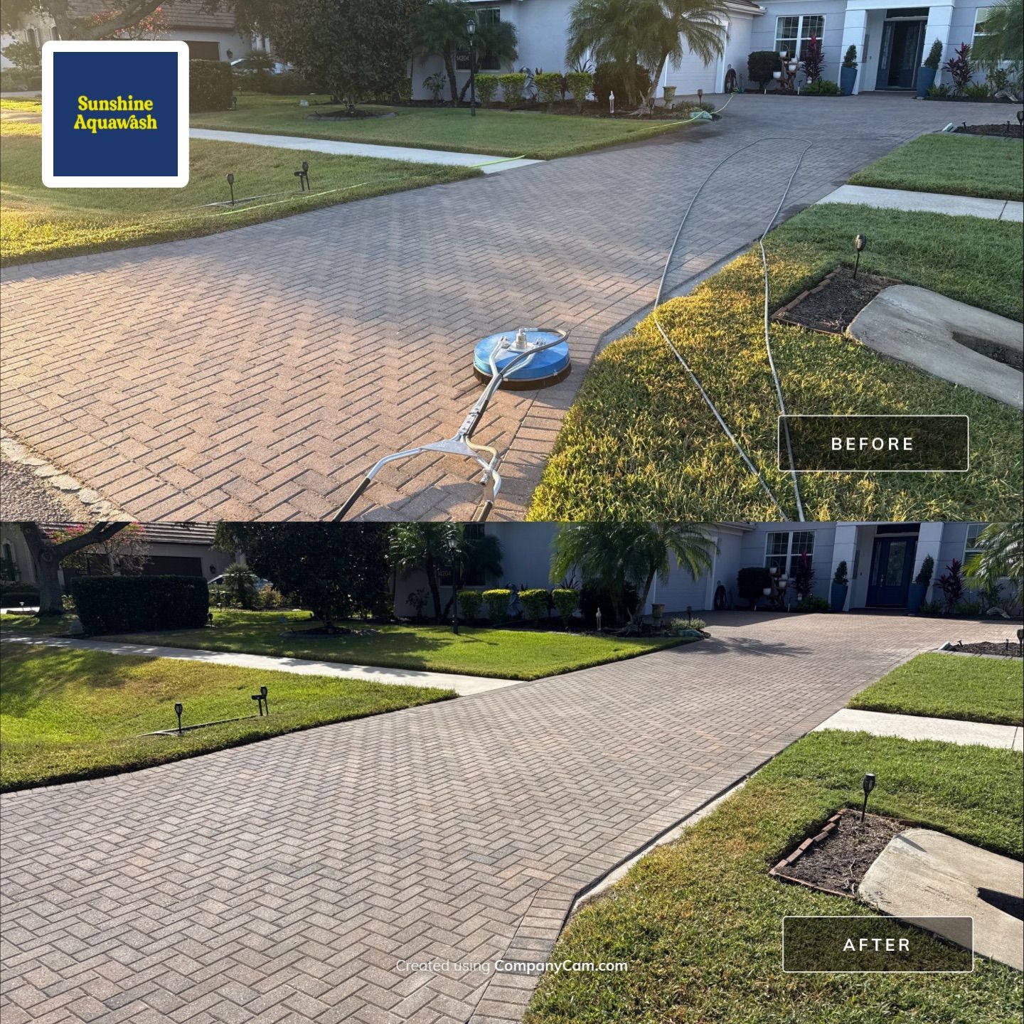 Paver Driveway, Pool Deck, Outdoor Furniture & Culvert Cleaning in Winding River Community, Bradenton, FL | Sunshine AquaWash by Sunshine AquaWash