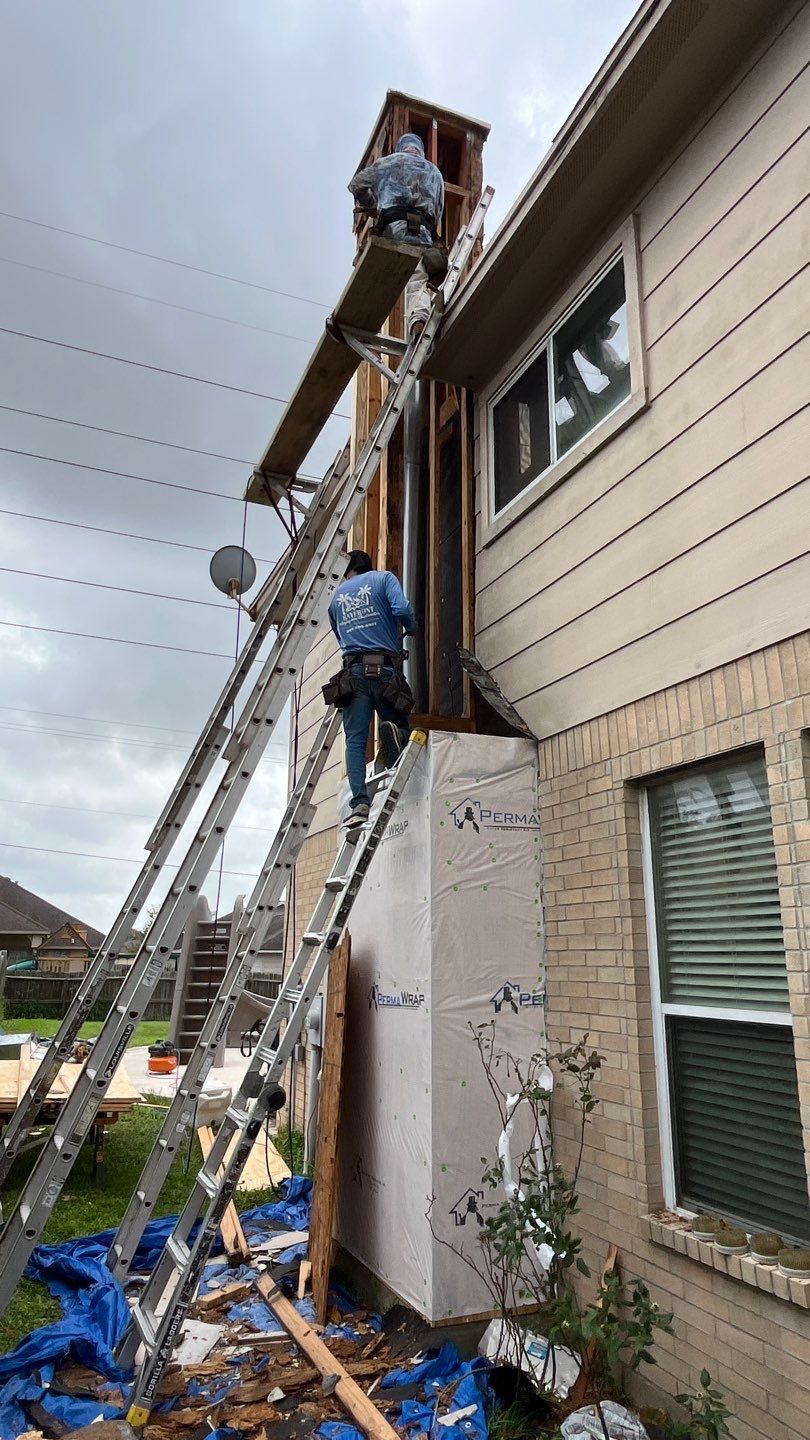 Chimney looks good but its BAD! by Bayfront Roofing and Construction