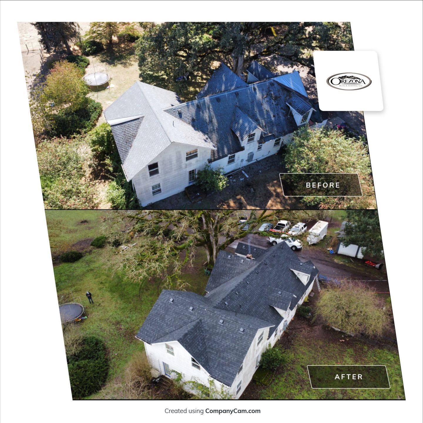 Residential Roofing Installation using IKO Dynasty (Color: Granite Black) by Orezona Building & Roofing Company, Inc.