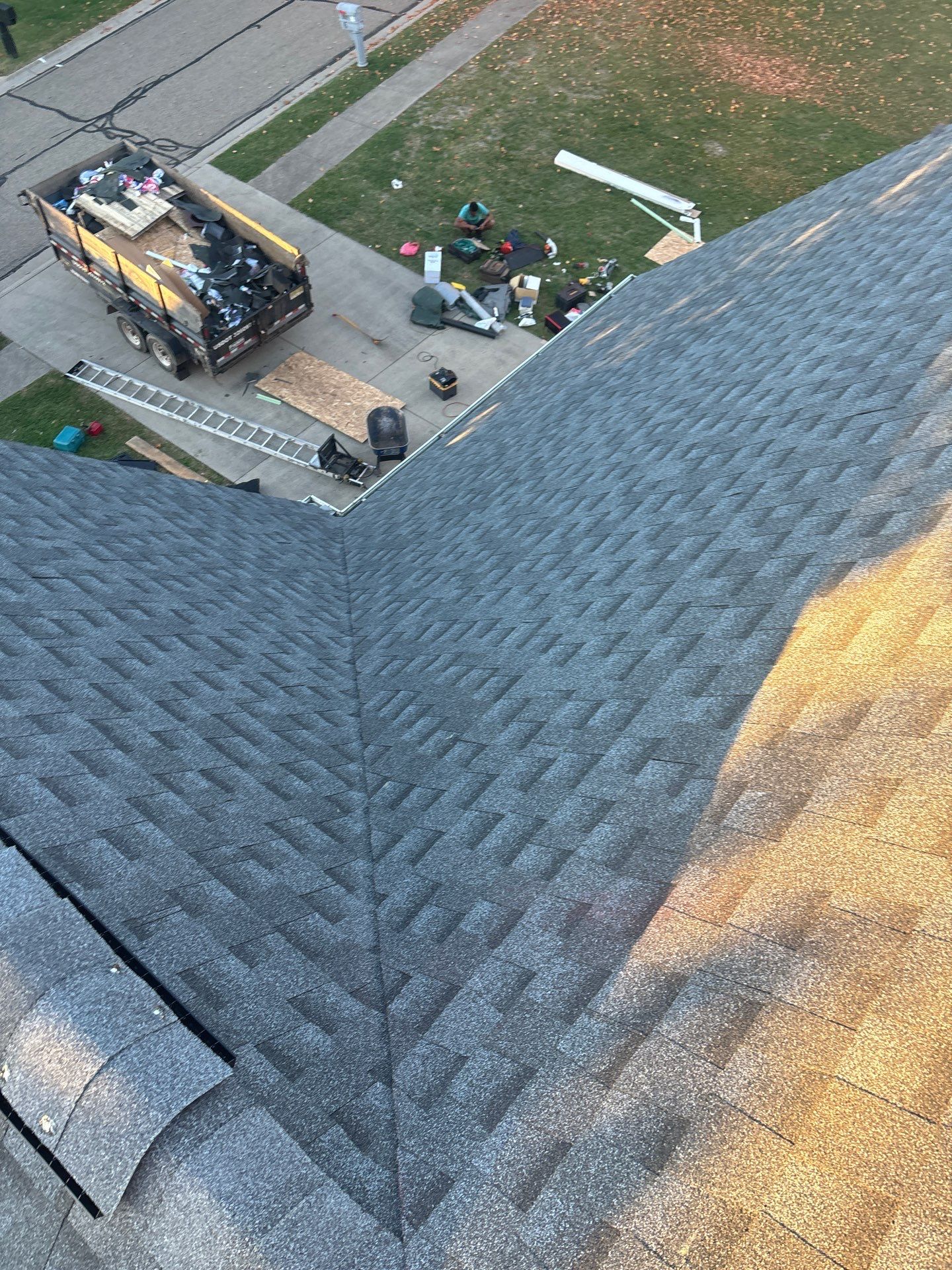 Residential Roofing Installation using GAF Timberline HDZ Pewter Gray by Rainstoppers Roofing
