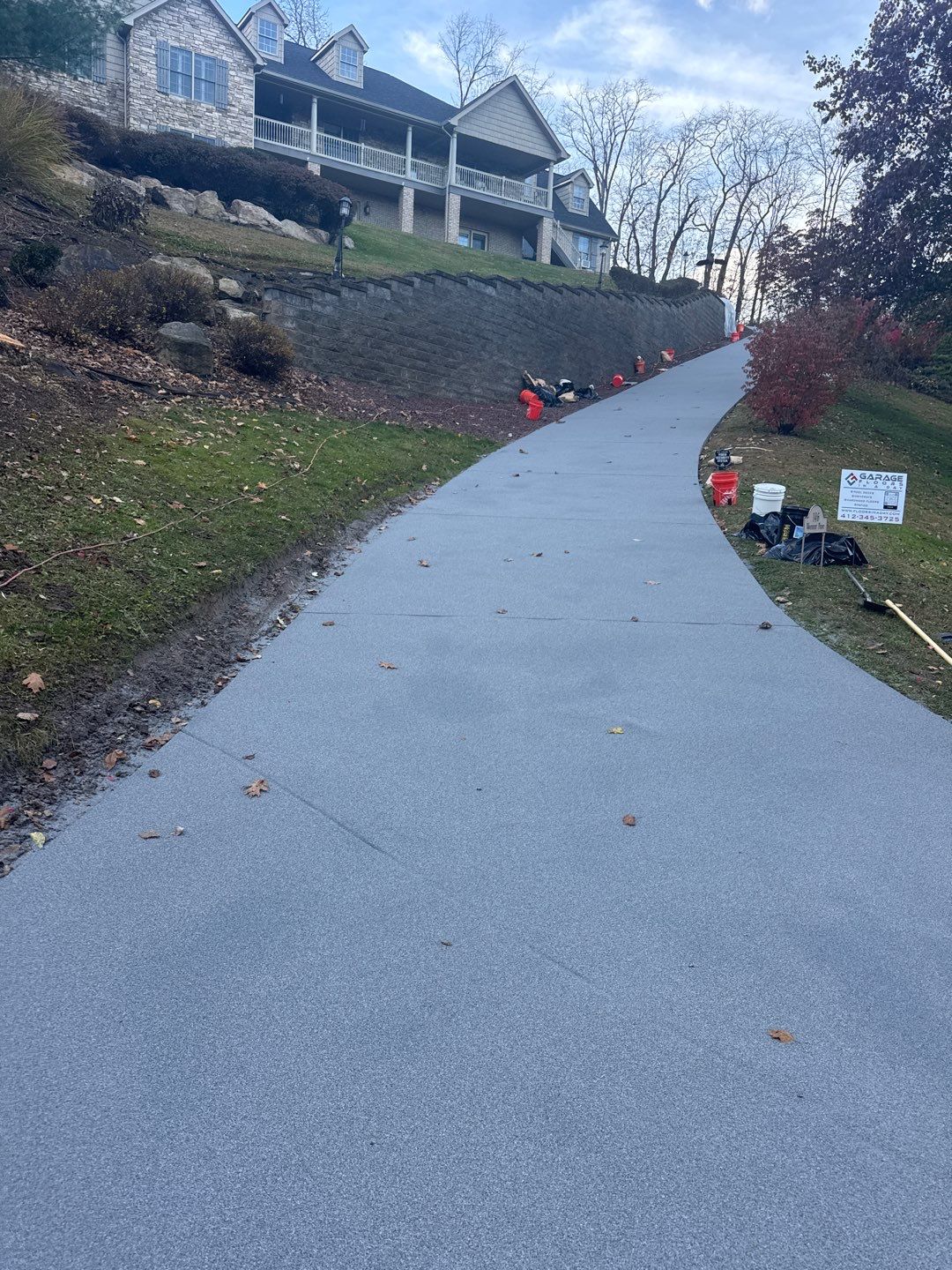 Steep Driveway Project in Sarver by Floors in a Day, Inc