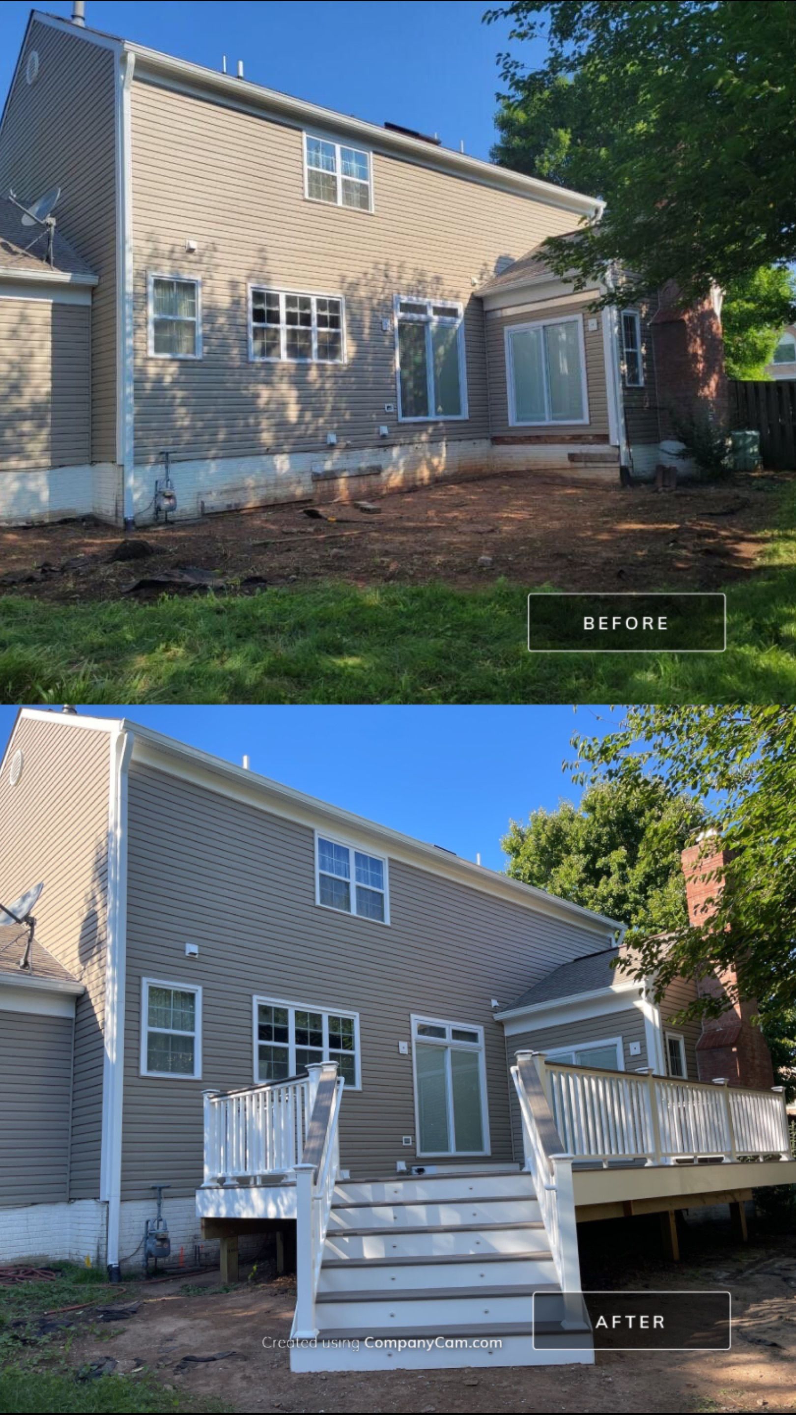 Deck Installation using Trex Rocky Harbor Decking by RJC General Construction, LLC.