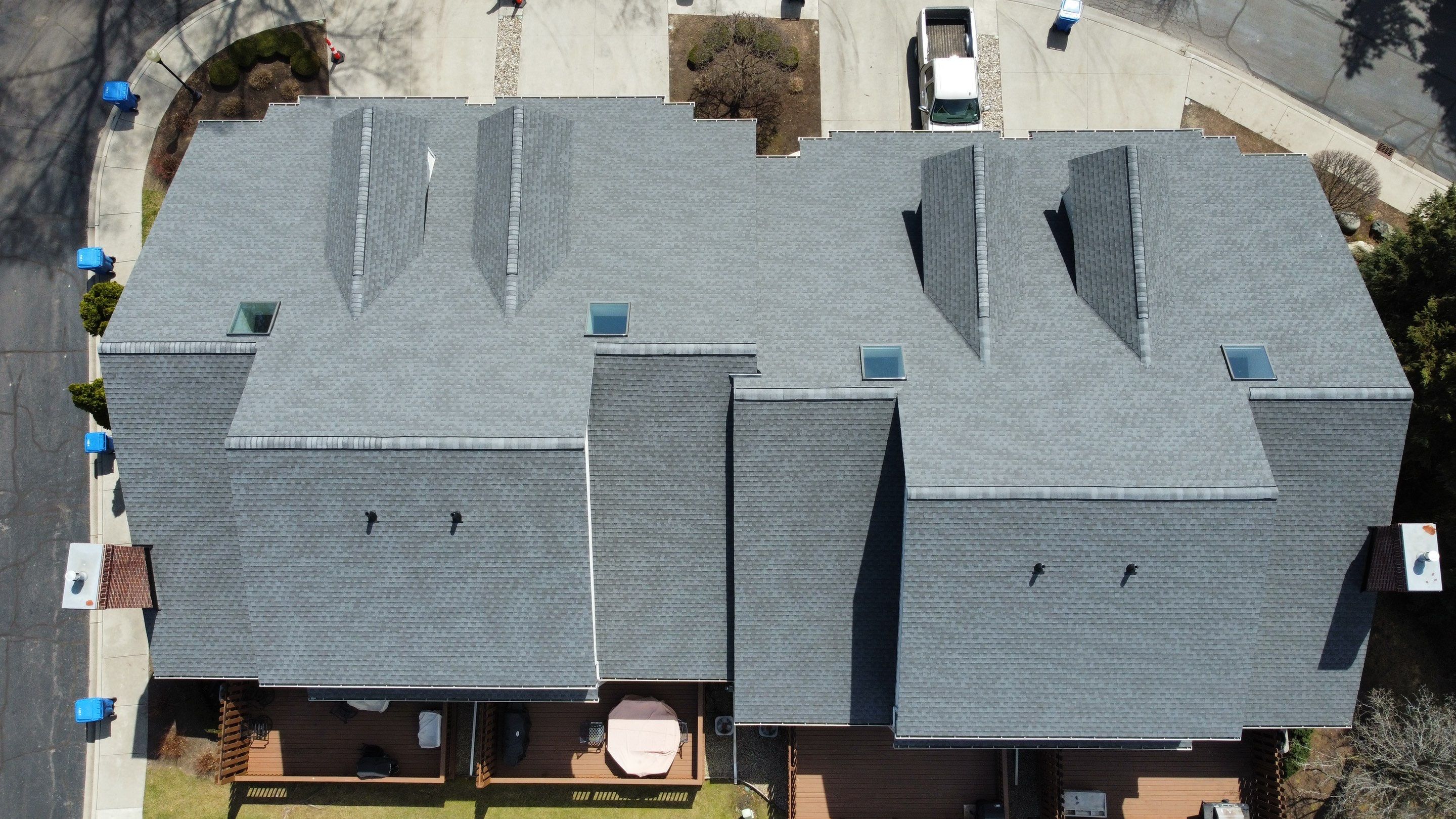 Condo Association Roof Replacement using GAF Shingles by Bloomfield Construction & Restoration