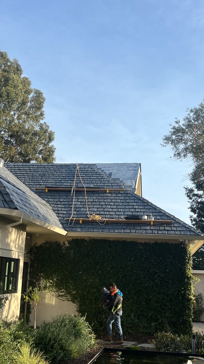Residential Roofing Installation using Slate by Acker Roofing