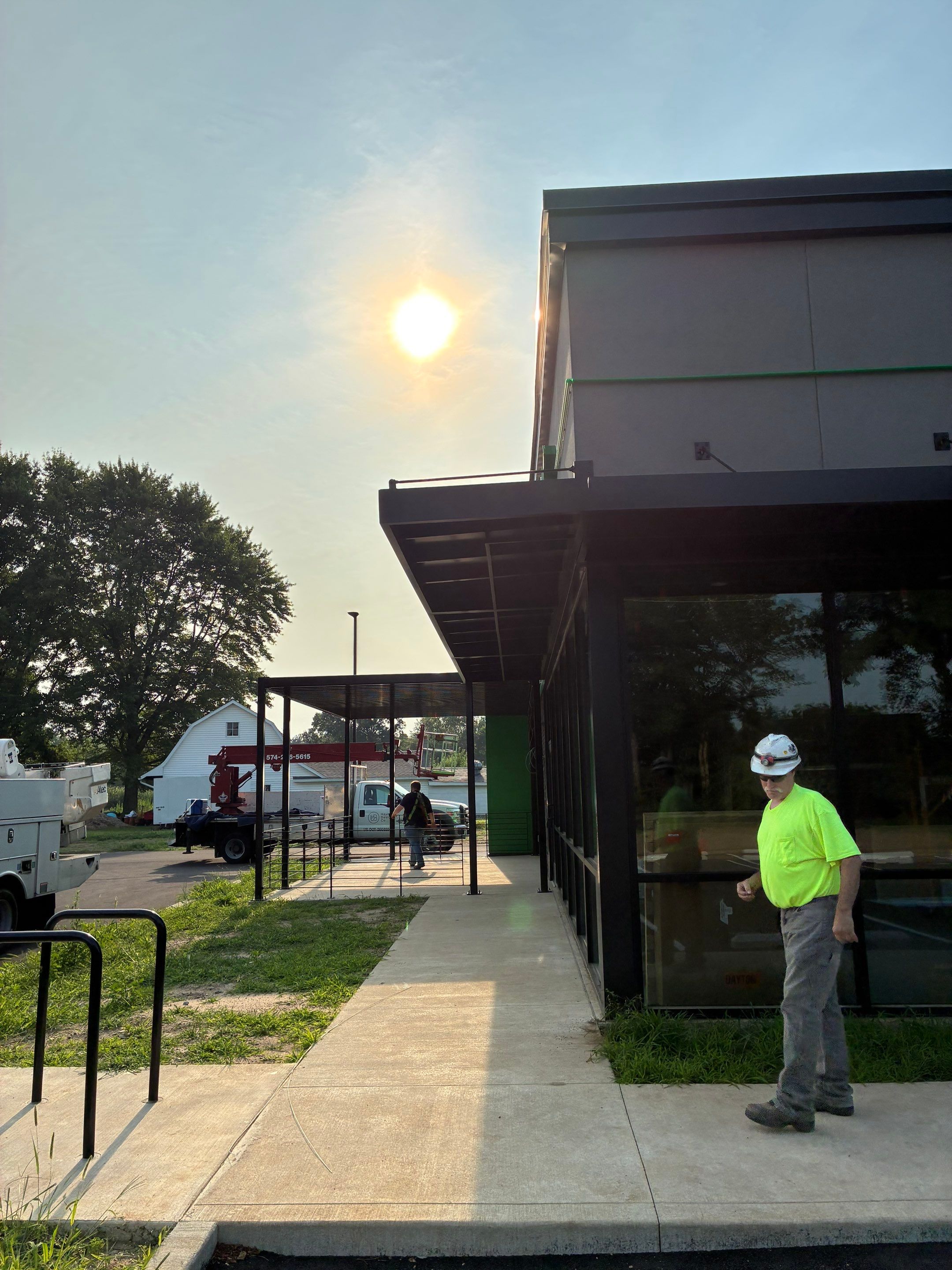 Subway Awning Installation in Granger by Hayes Design co