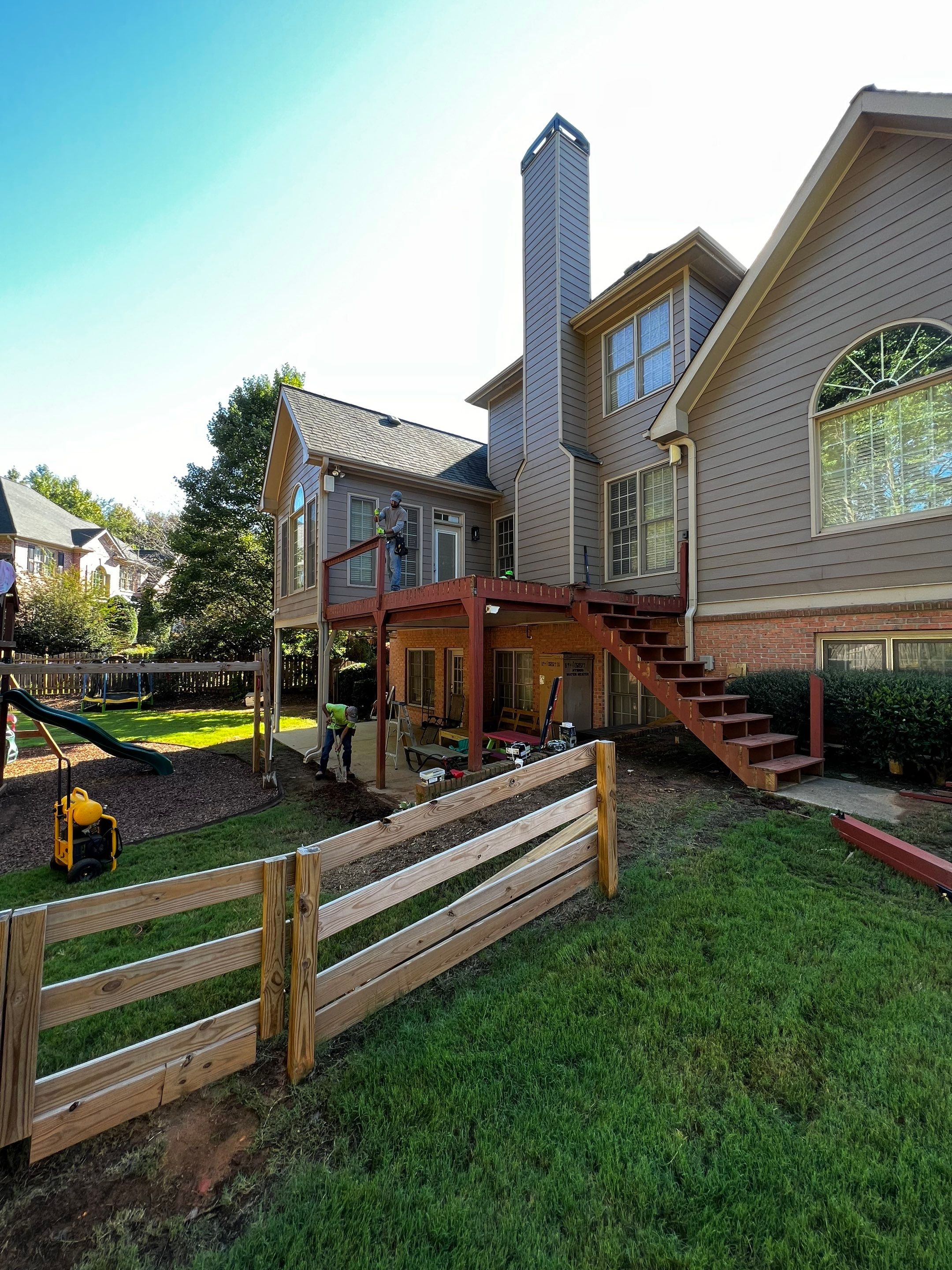 Composite Deck Installation and Screened Porch Enclosure in Roswell by Swift Home Renovations