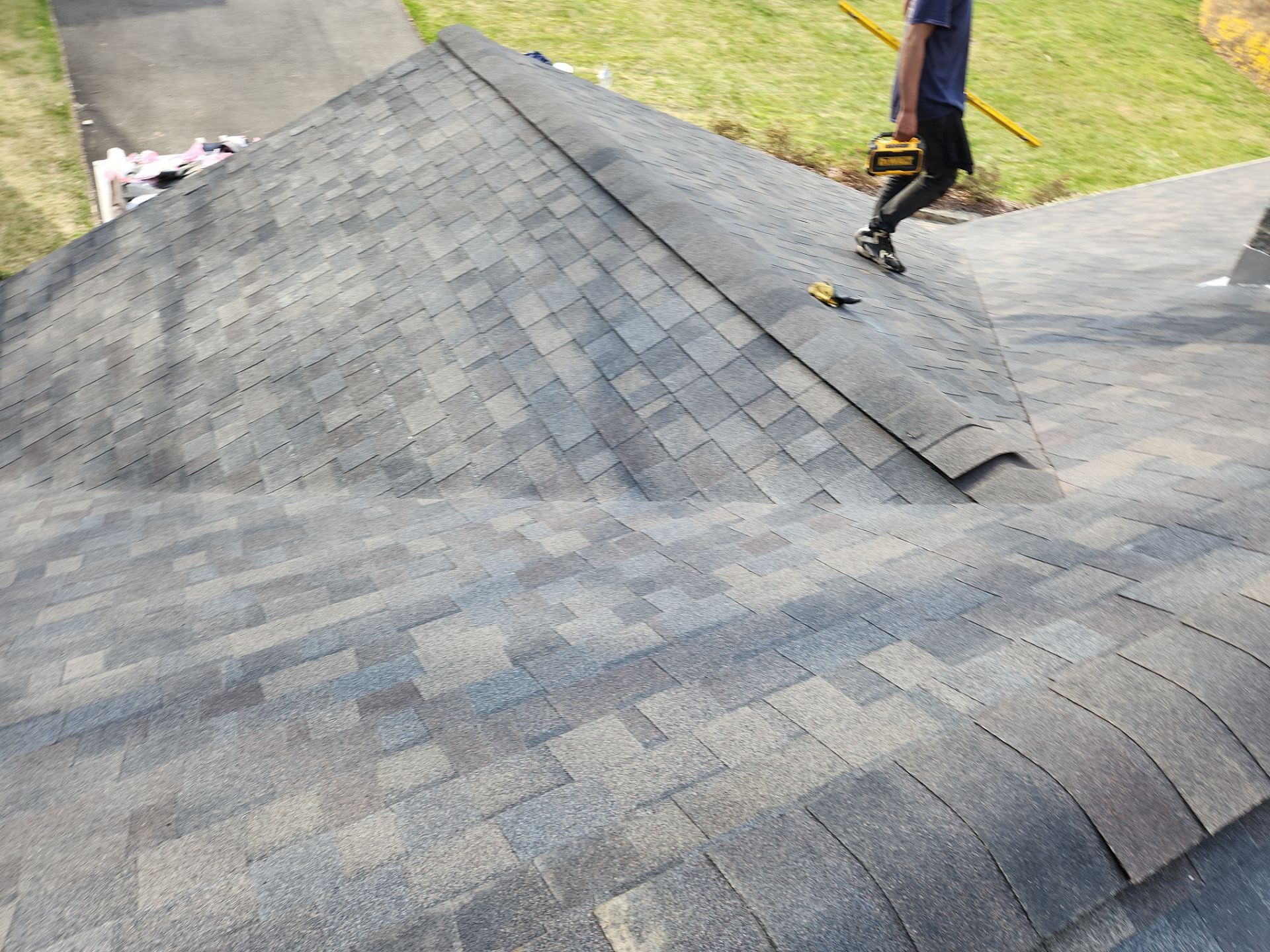 Asphalt Shingle Roof Replacement and Copper Chimney Flashing in Trumbull by A Plus Exterior