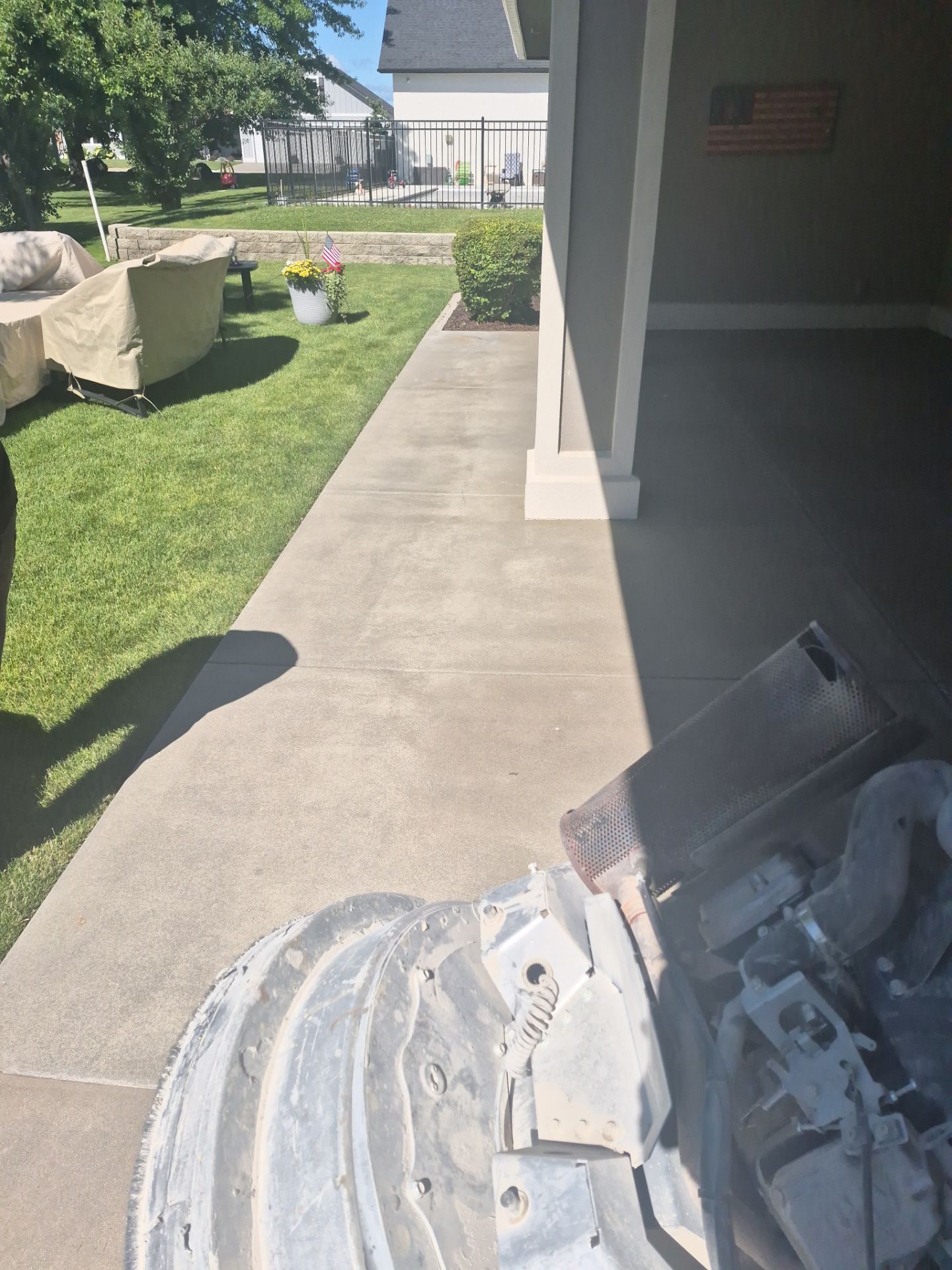 Custom Polyurea Patio Coating and Transformation in Yakima by Croc Coatings, LLC