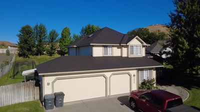 Residential Architectural Shingle Roof Replacement on Two-Story Home Cambridge Ct Kennewick, WA 99338 The Denali System - Certainteed Landmark Shingle - Black Walnut