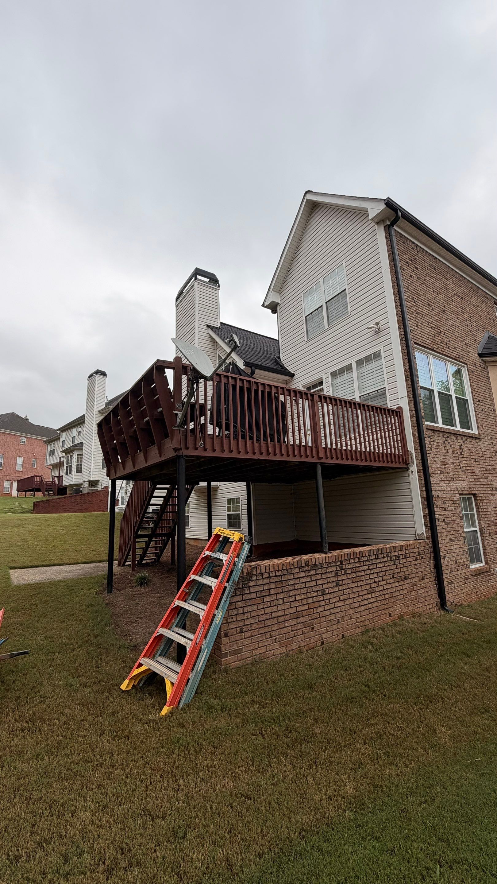 Elevated Pressure-Treated Deck and Staircase Rebuild in Douglasville by Swift Home Renovations