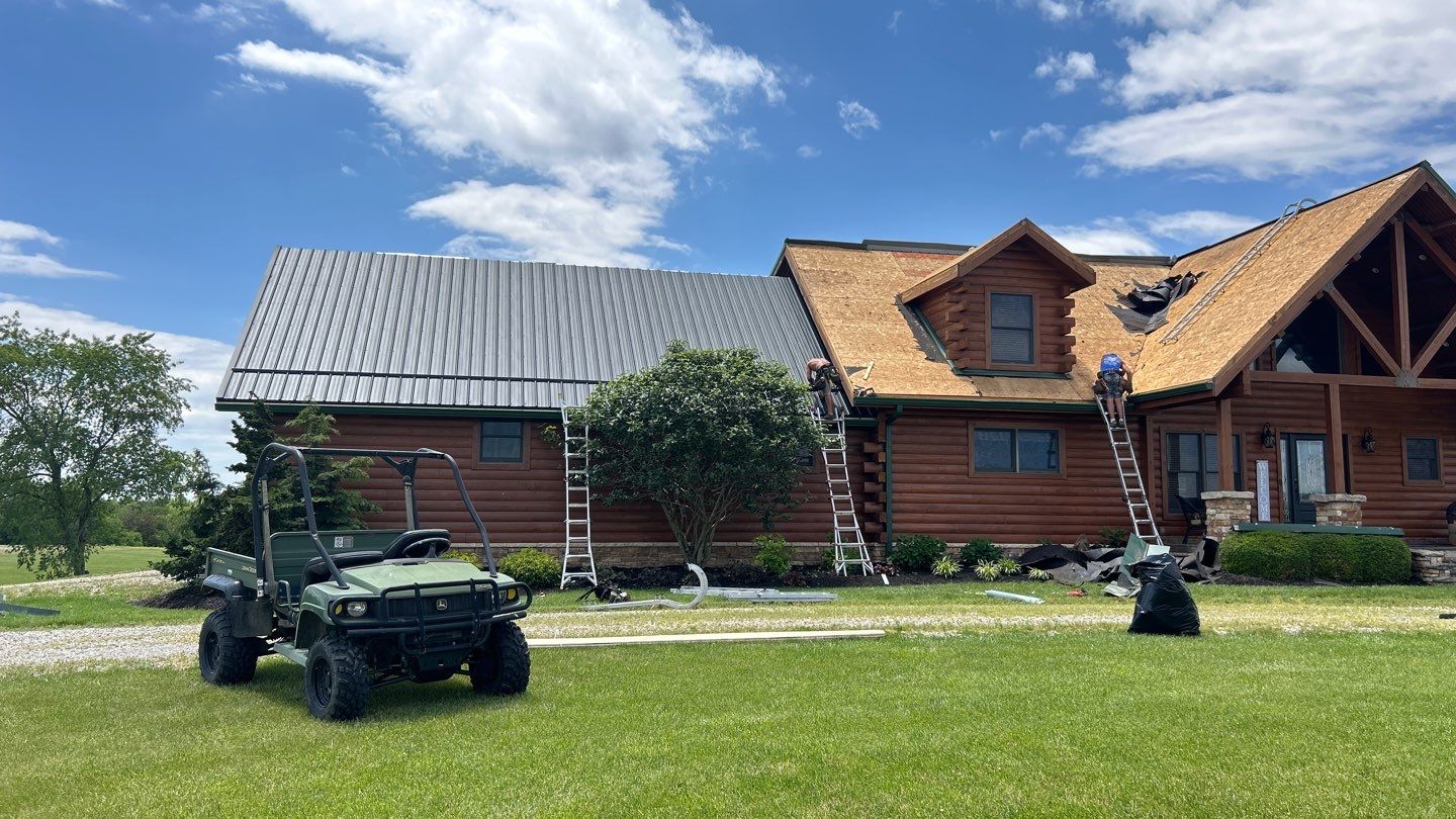 Residential Roofing Installation using Performance Panel Metal - Frost Black by RoofX 