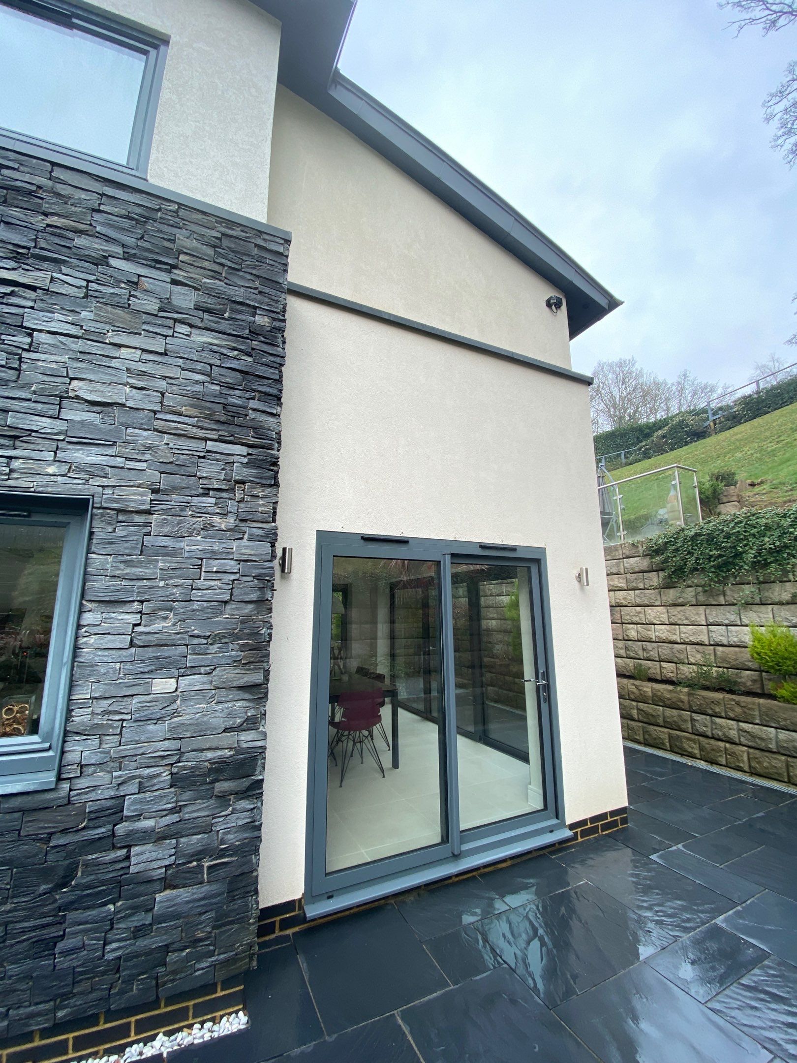 Render and patio clean using Honda 15lpm Low Pressure Washing Machine by Ges Exterior Cleaning ltd