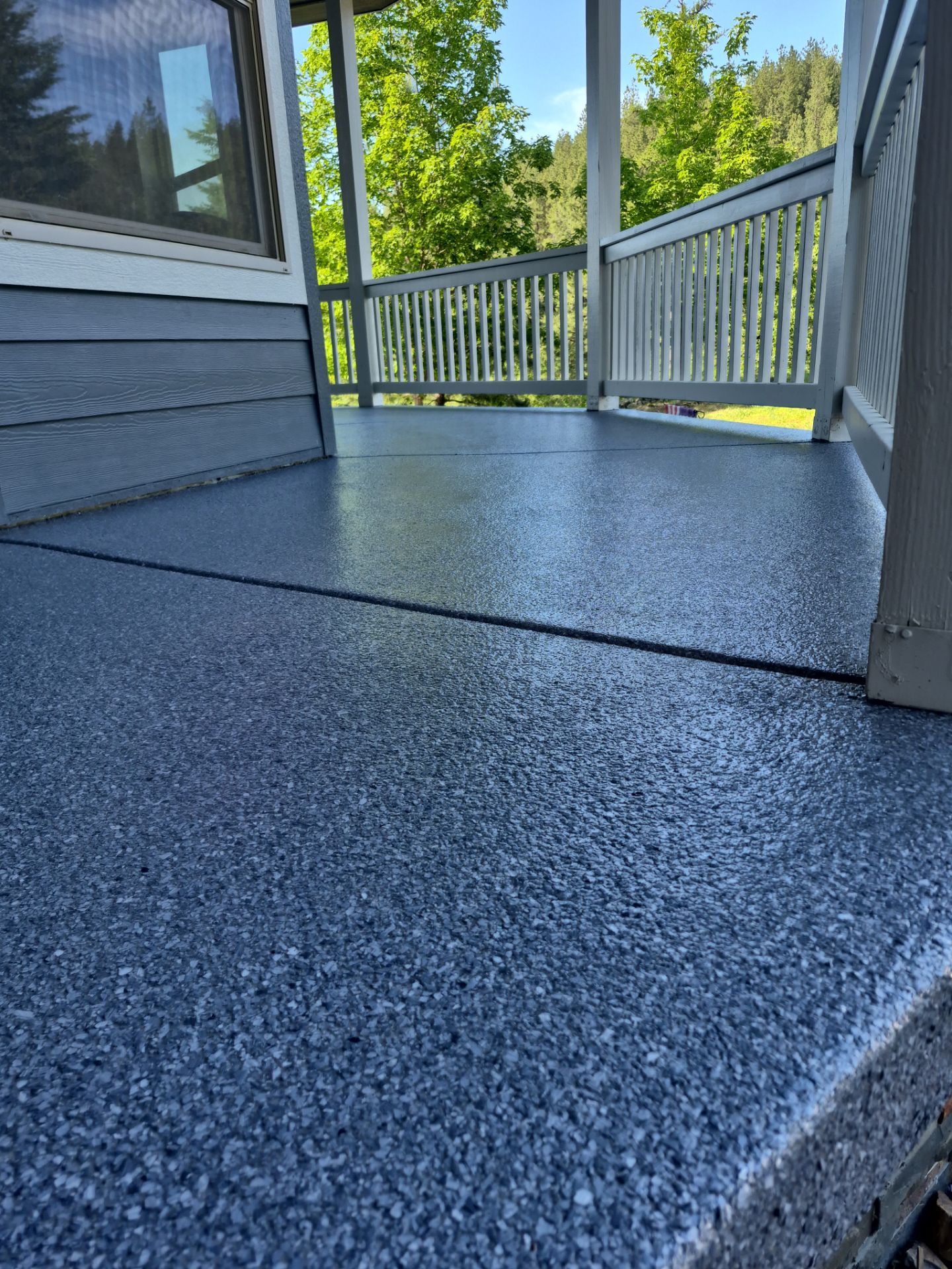 Patio Transformation with Granite 1/4 by Croc Coatings, LLC