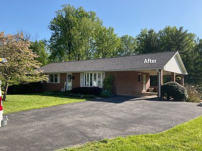 Residential Roofing Installation using Landmark Shingles Color Weatherwood