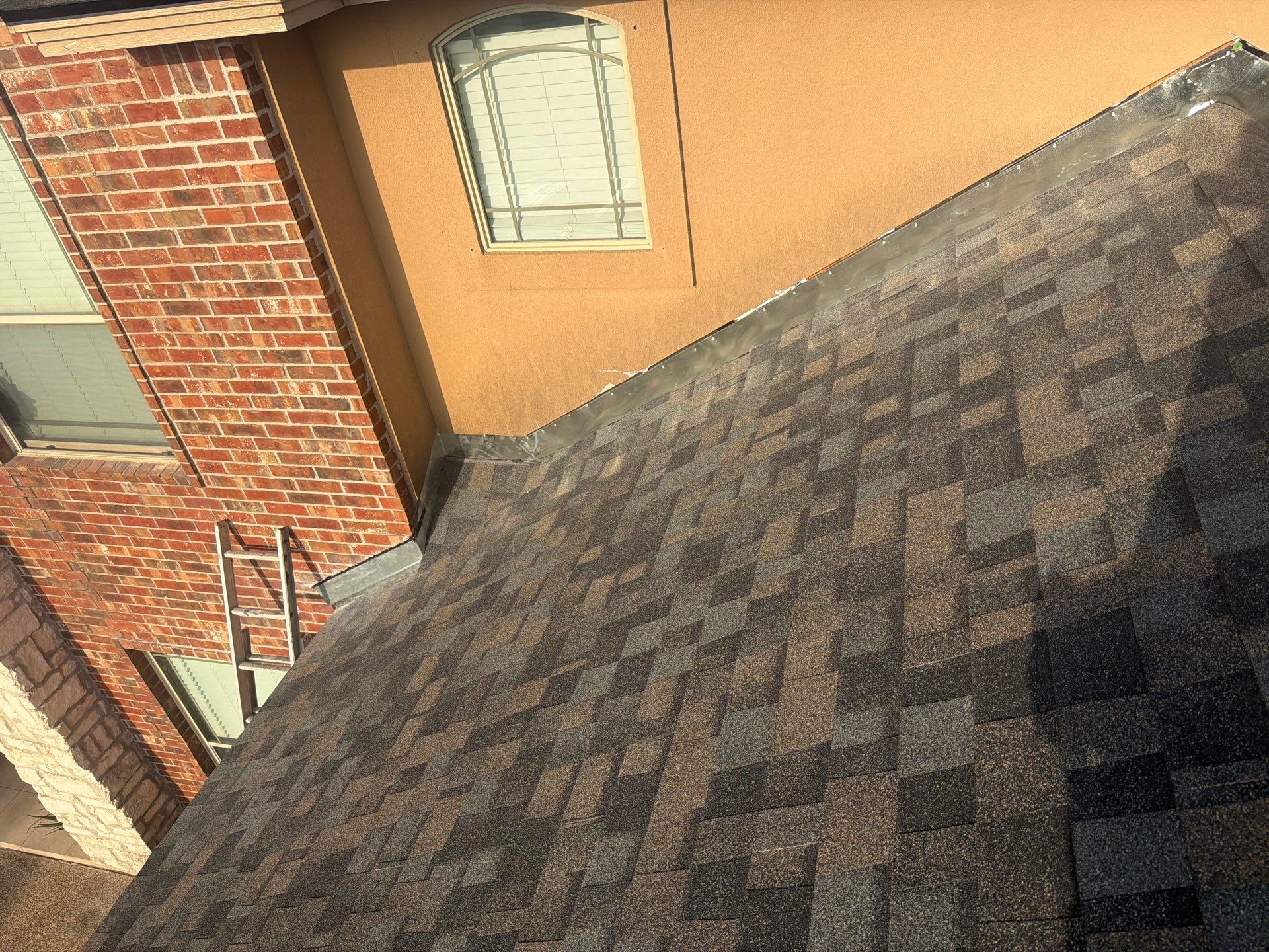 Flashing Stucco above the Roof by Bayfront Roofing and Construction