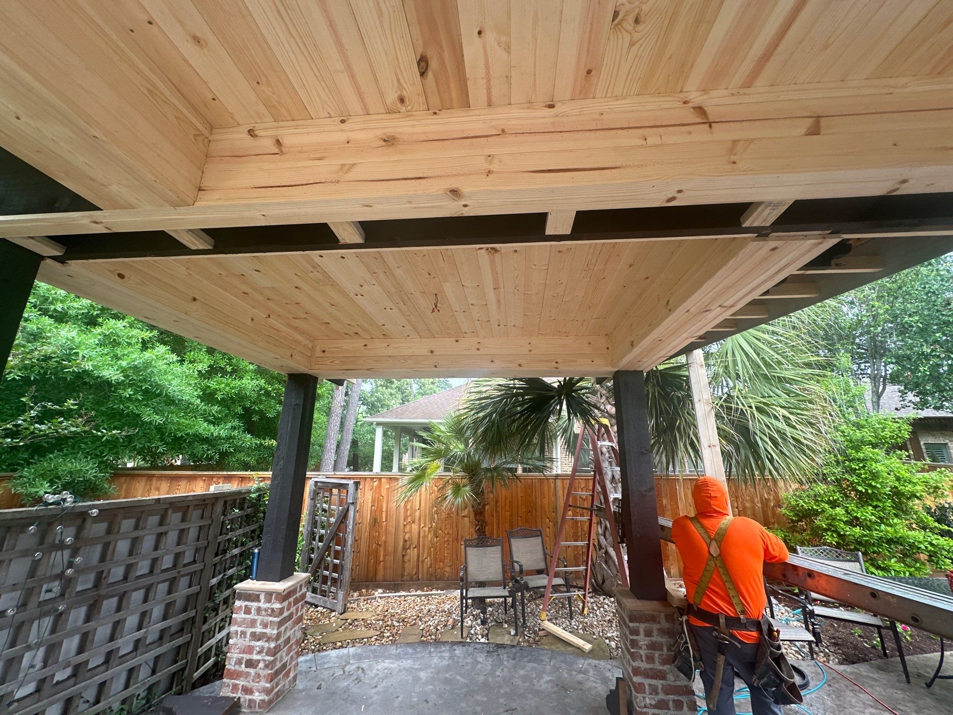 Covered Patio Remodel in The Woodlands by SophAlx LLC
