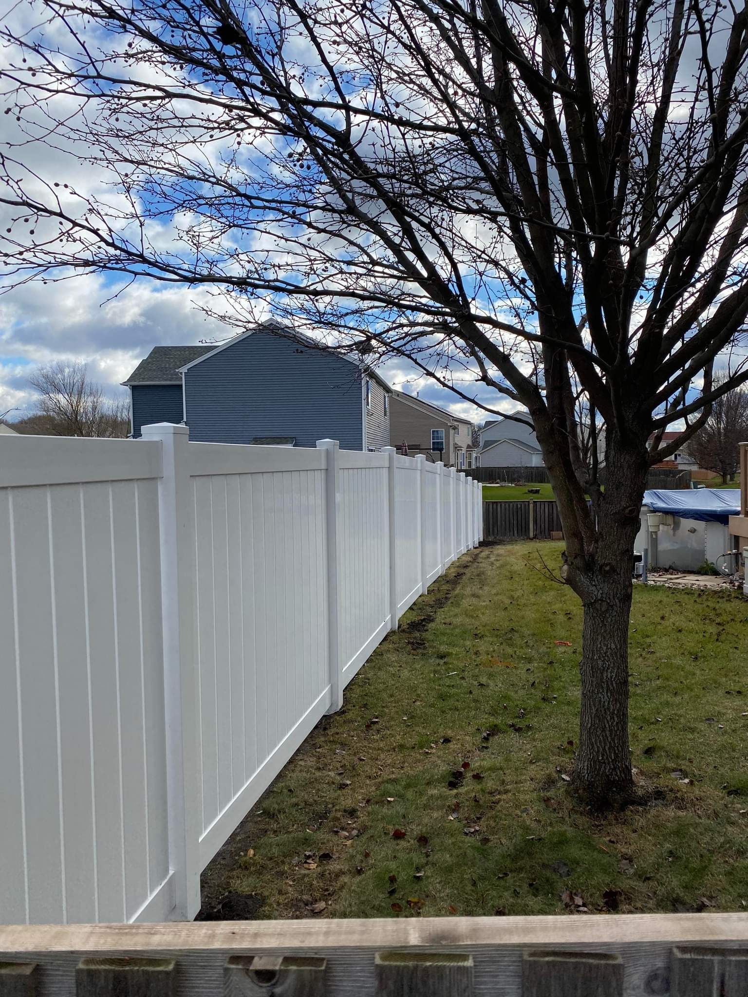 Fence Installation using Semi Privacy Vinyl  by Map Quality Fencing & Decks