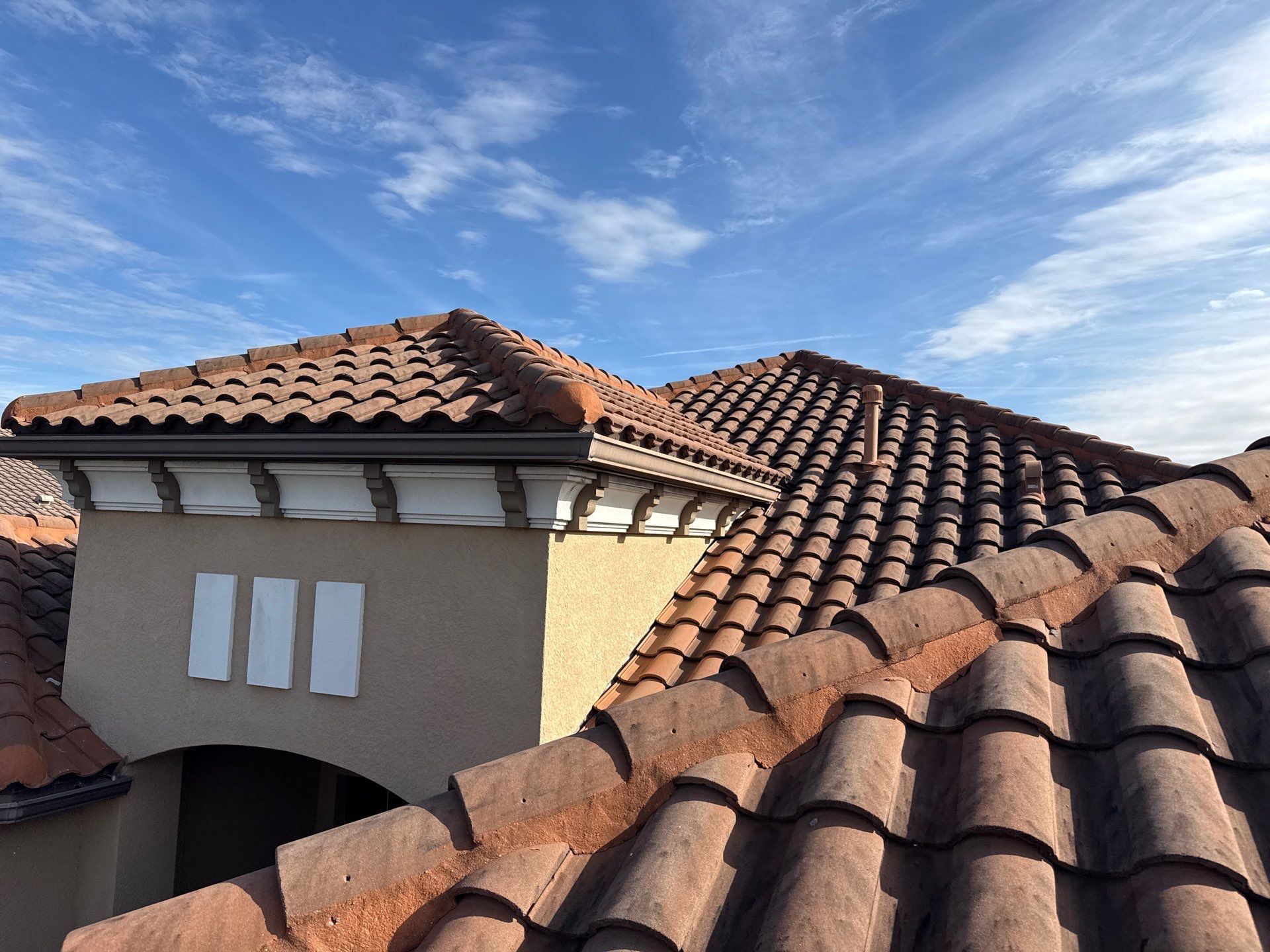 Barrel Tile Roof Cleaning in Esplanade Golf & Country Club – Lakewood Ranch, FL by Sunshine AquaWash