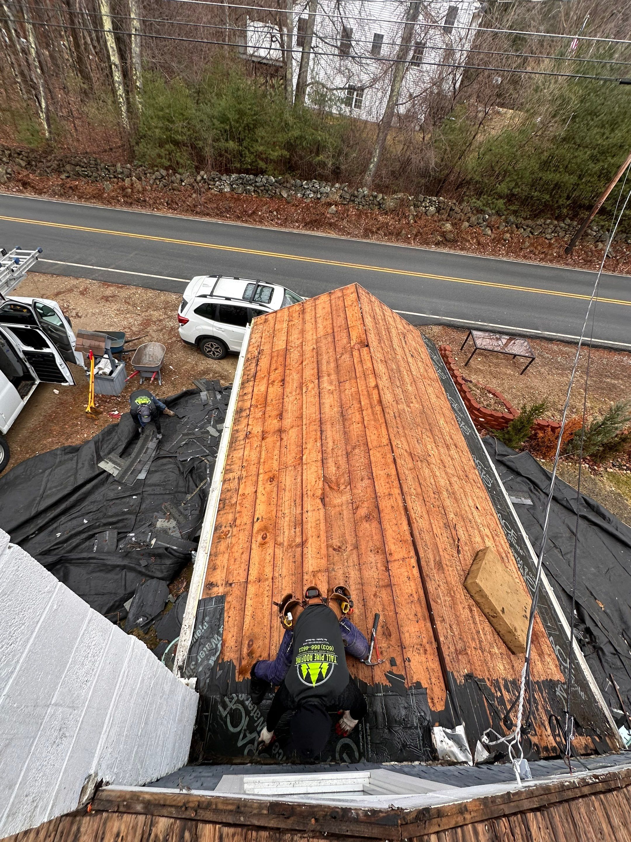 Project in Barrington, NH by Tall pine roofing