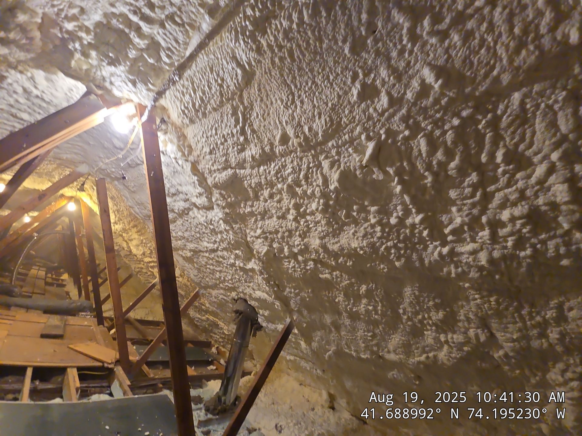 Attic Insulation using open cell spray foam by NYS Foam & Energy