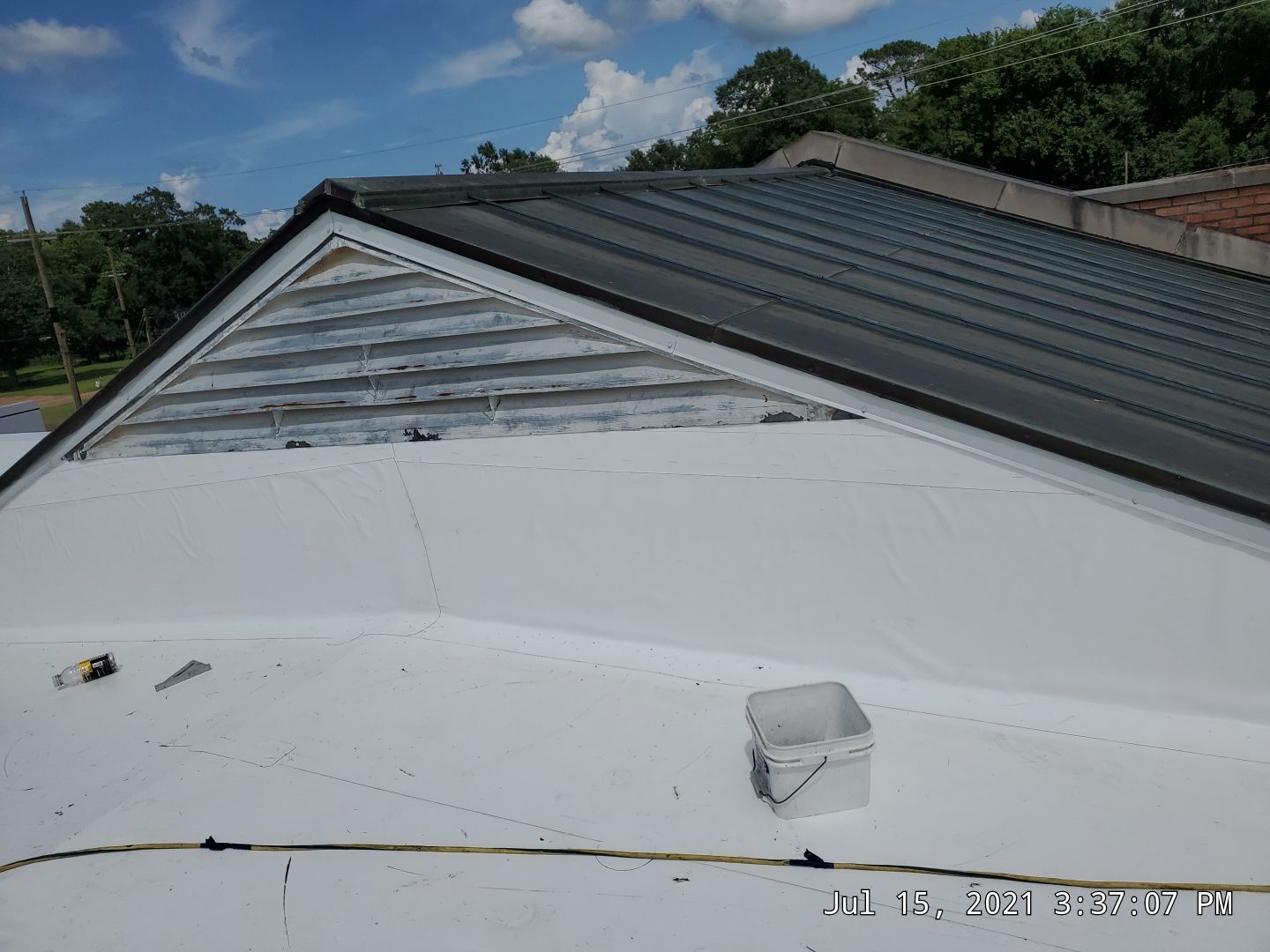 Commercial Roofing Installation using 50 mil PVC by Hostetler Roofing