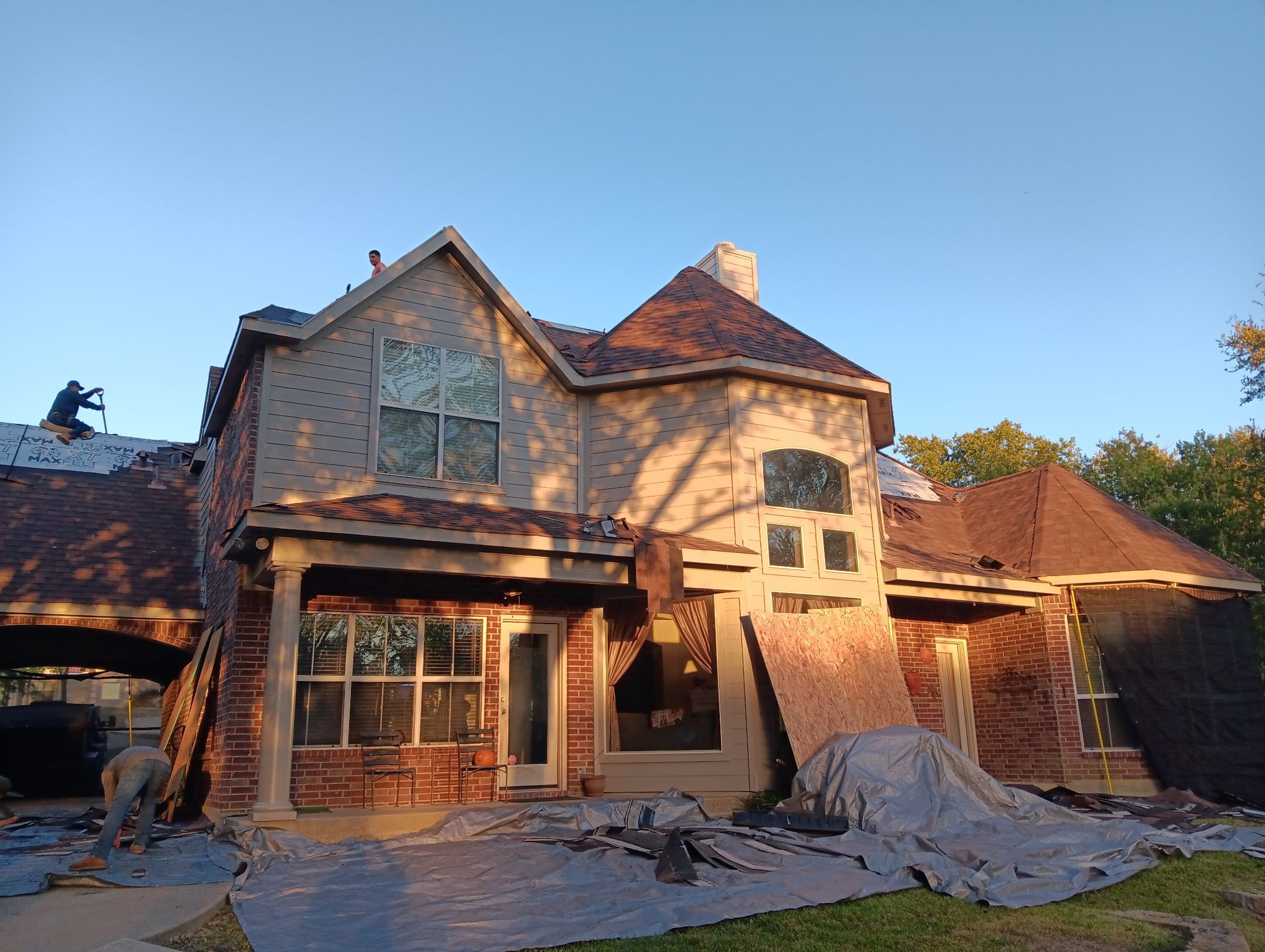 Insurance Claim Roof Paint and Gutters by Tex-Line Roofing