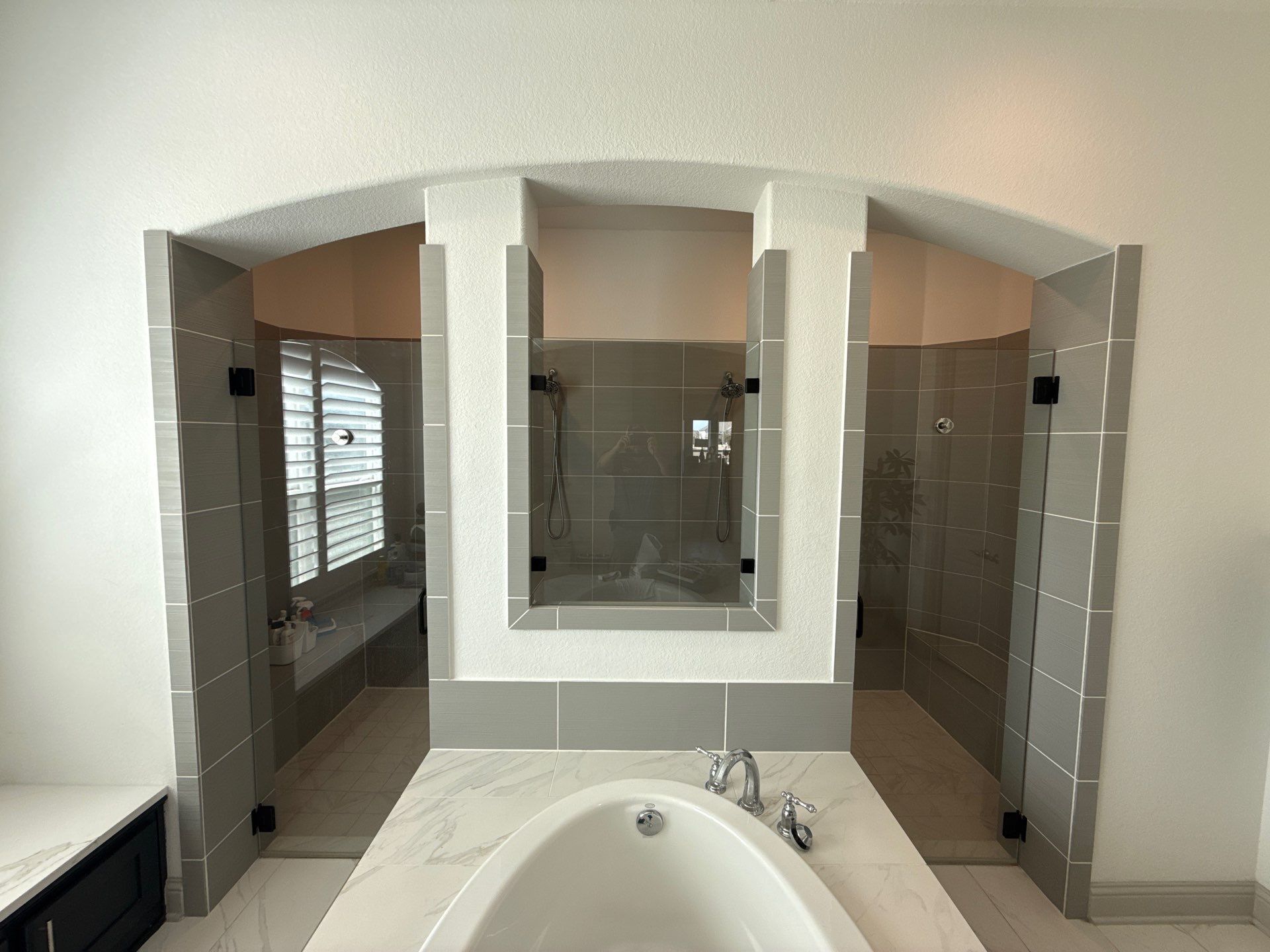 Changing Out Shower Hardware Chrome to Black by Richardson Glass & Mirror