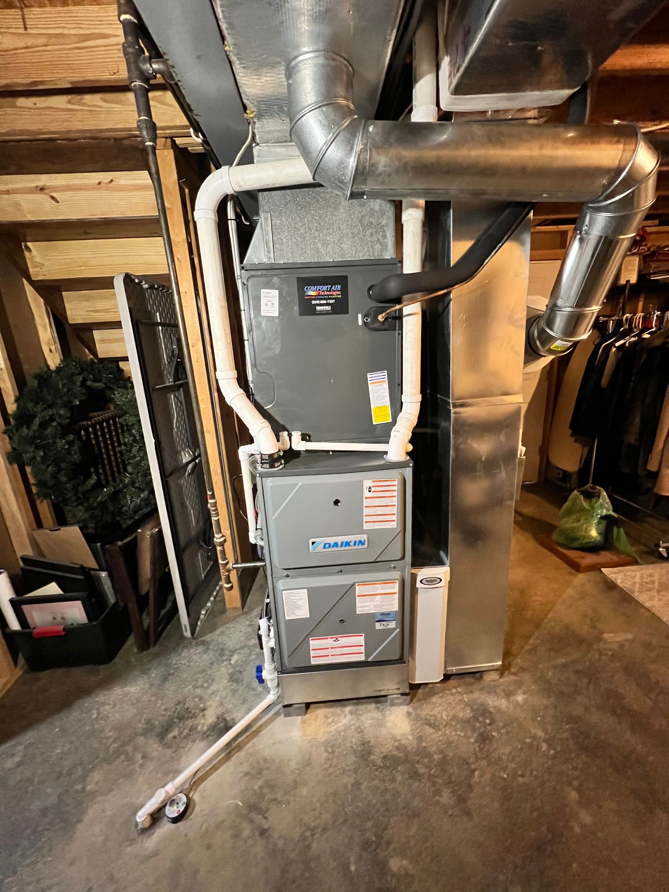 Daikin High Efficiency Furnace Installation by Comfort Air Technologies