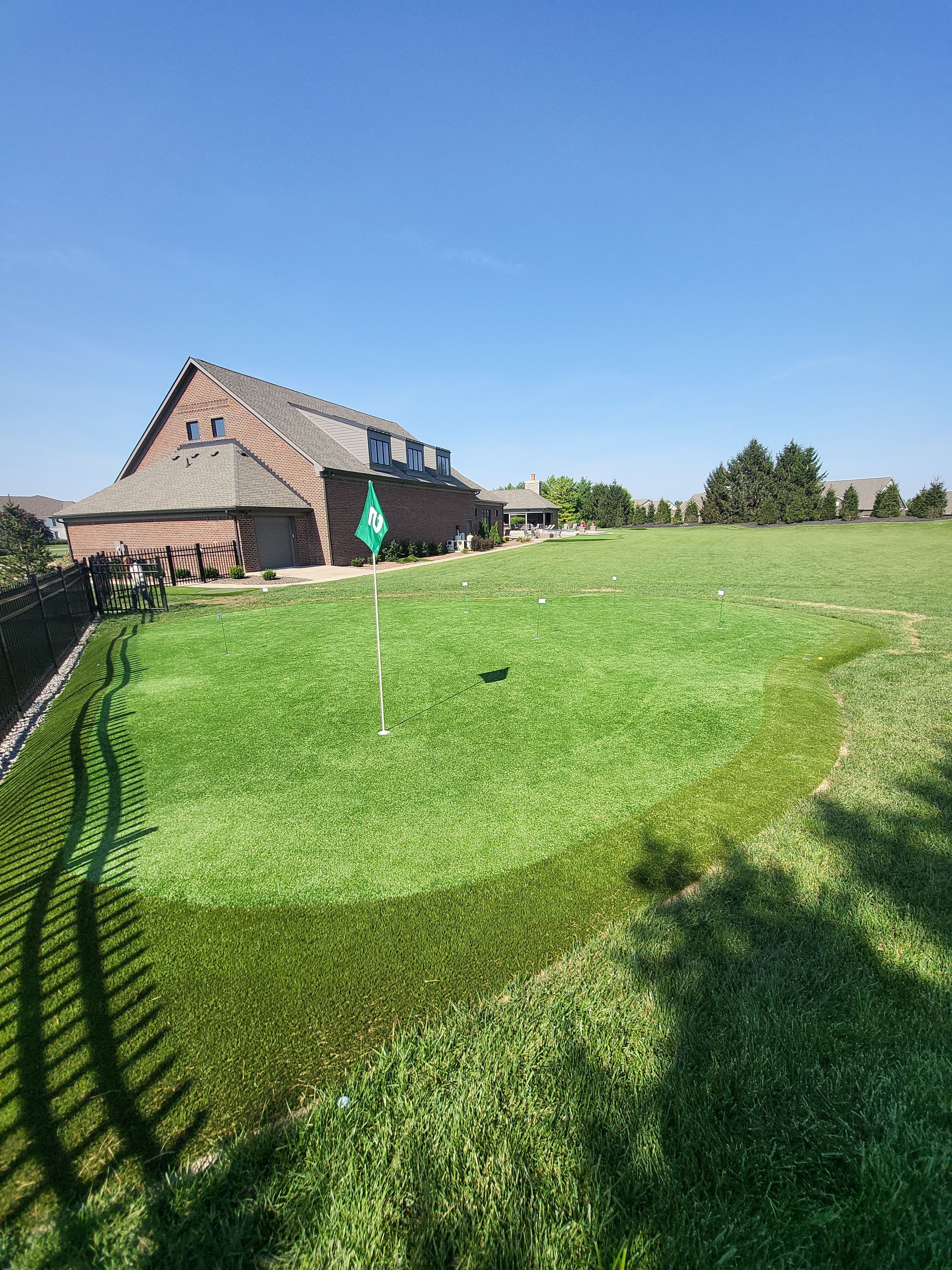 2 Custom Residential Golf Green's and 5 Tee Boxes Installation in Bargersville by Southwest Greens Midwest