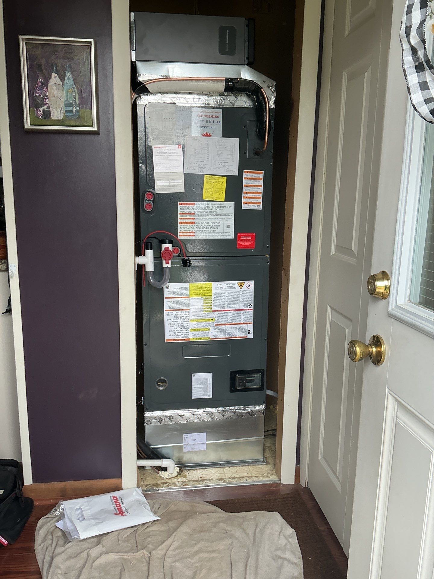 Install in Elkton by Elemental Heating and air conditioning LLC