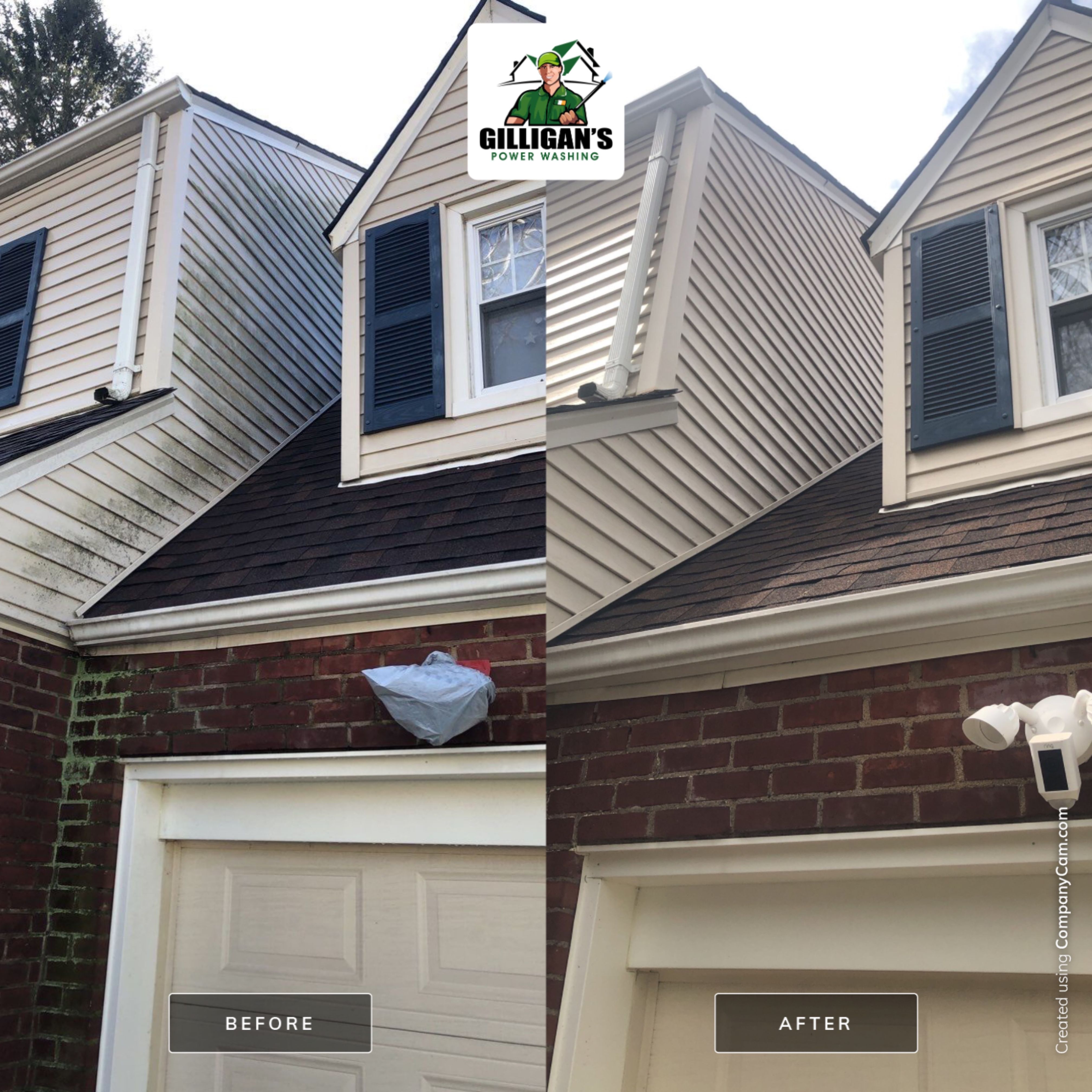 Exterior Cleaning using Softwashing by Gilligan’s Power washing