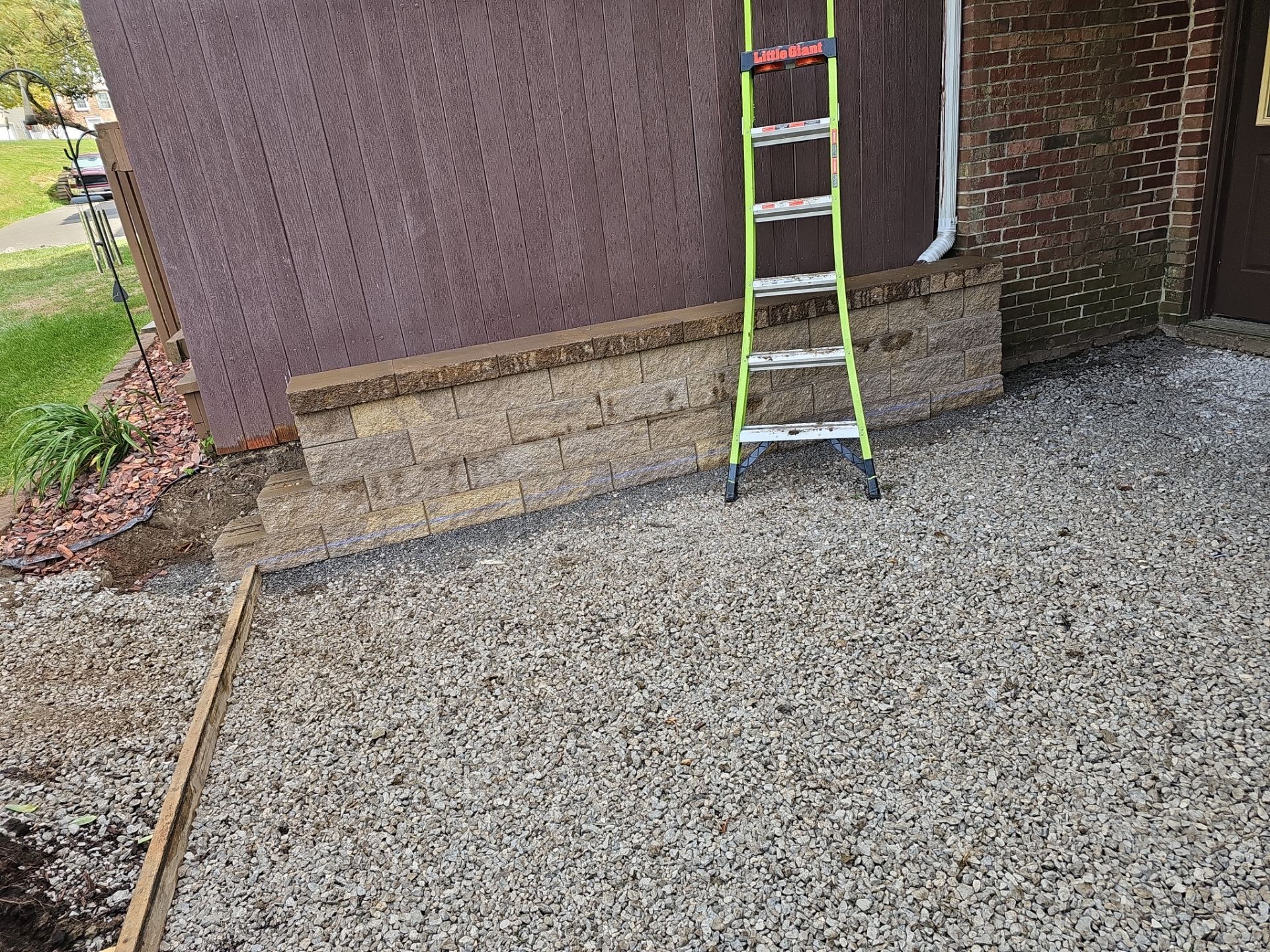 Stamped concrete and redeck  by Cousins Roofing Siding & Decks