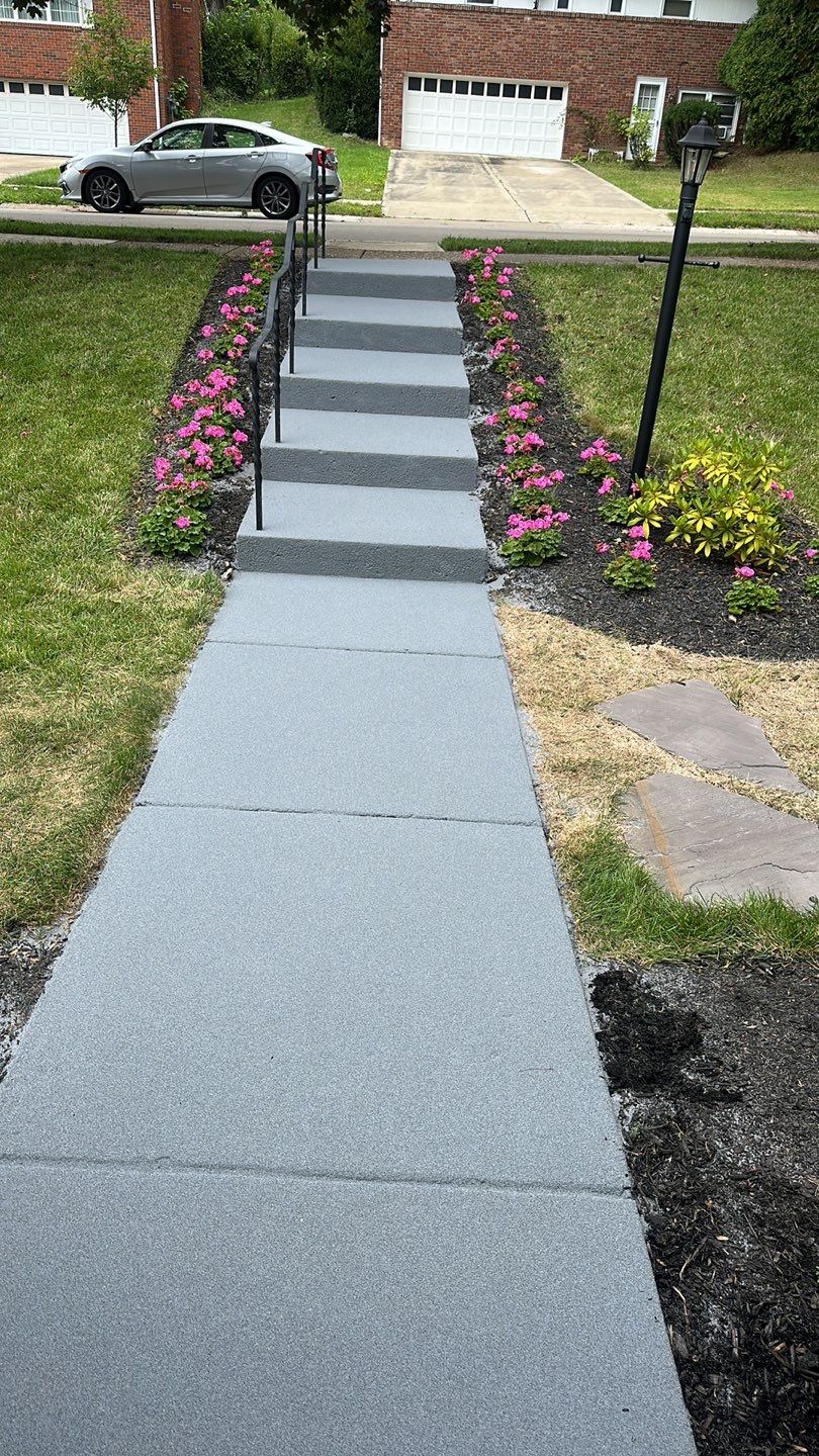 Twilight Garage, Walkway and Porch Project in Pittsburgh by Floors in a Day, Inc