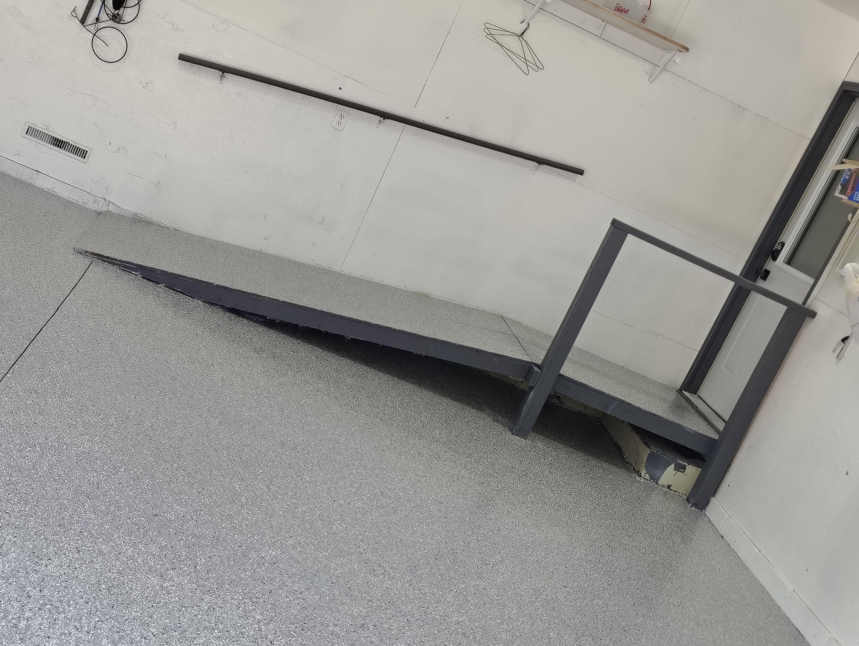 Yankton Garage Concrete Coating With Feather Gray Decorative Chips by Select Painting, Coatings & Garage Cabinets