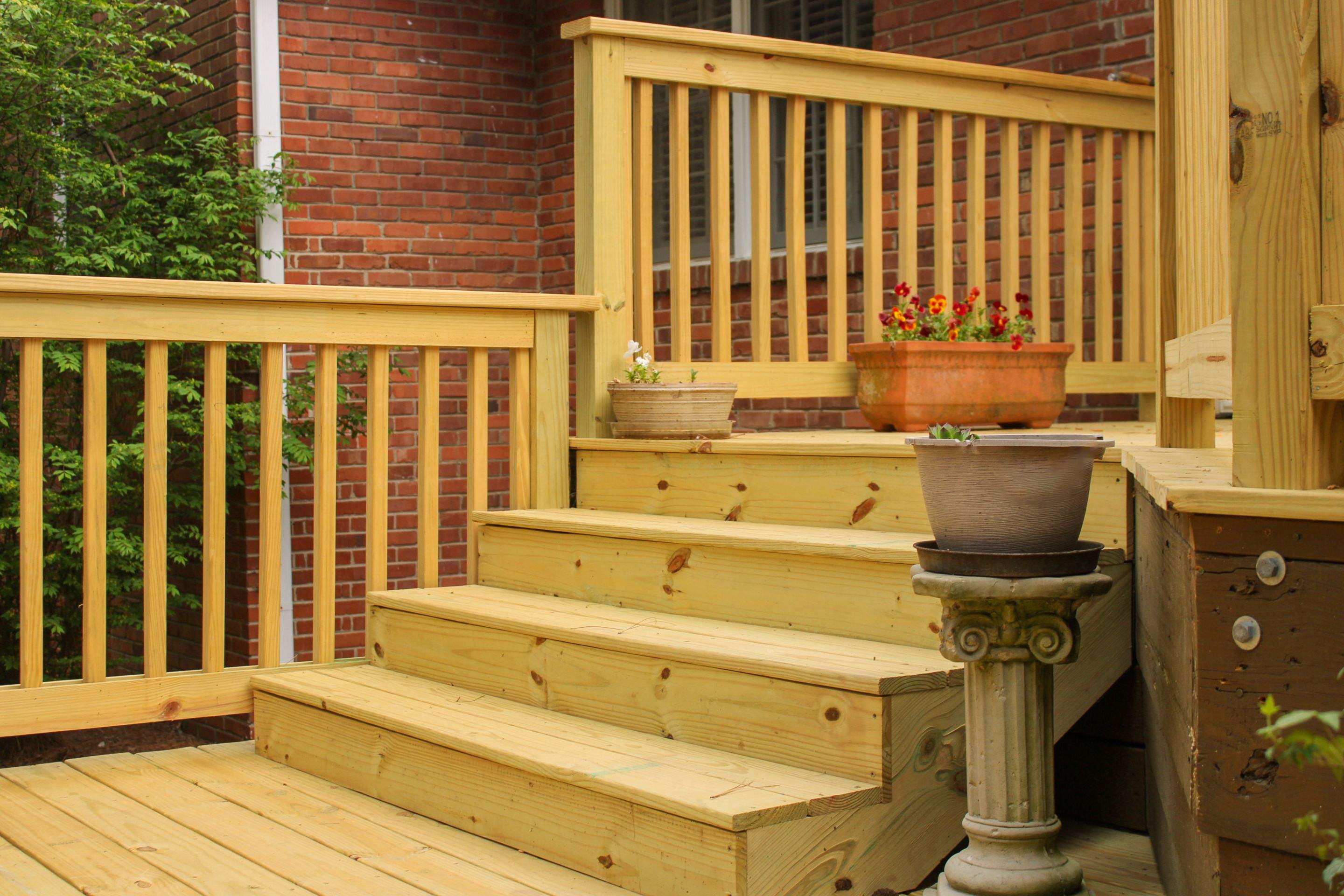 Wood Deck Resurface with Privacy Wall in Buckhead, GA by Nelson Exteriors