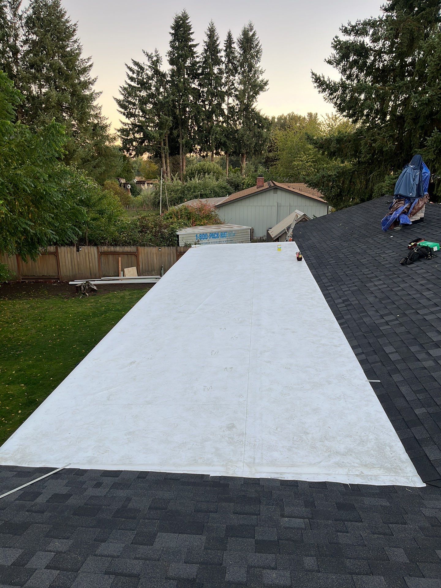 Residential Roofing Installation using IKO Dynasty (Color: Granite Black) by Orezona Building & Roofing Company, Inc.