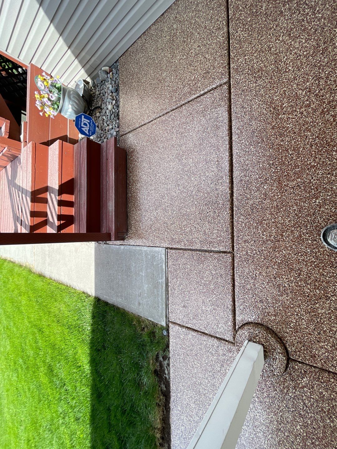Patio Transformation using Chestnut by Croc Coatings, LLC