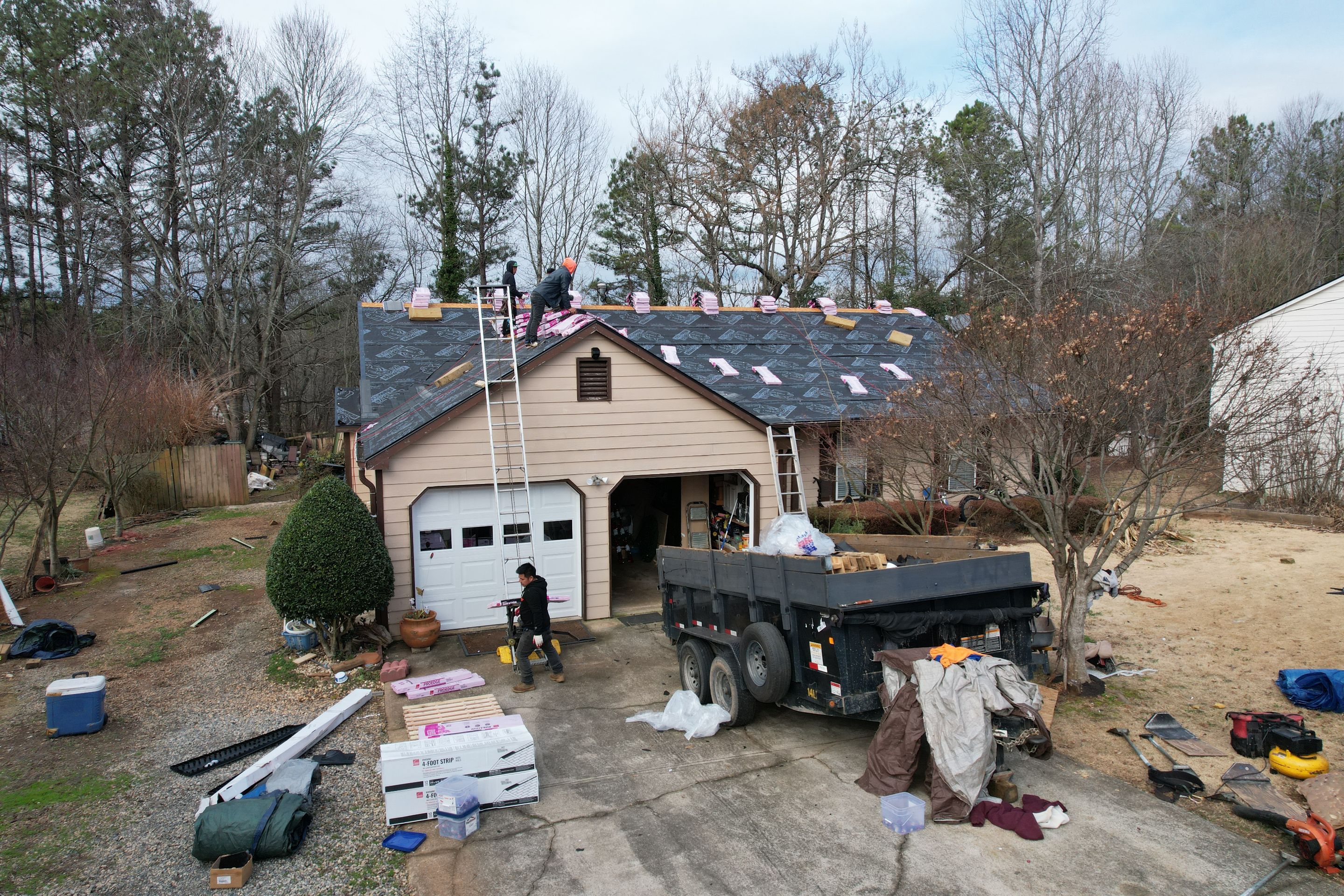 Residential Roofing Installation using Owens Corning by Inspector Roofing and Restoration