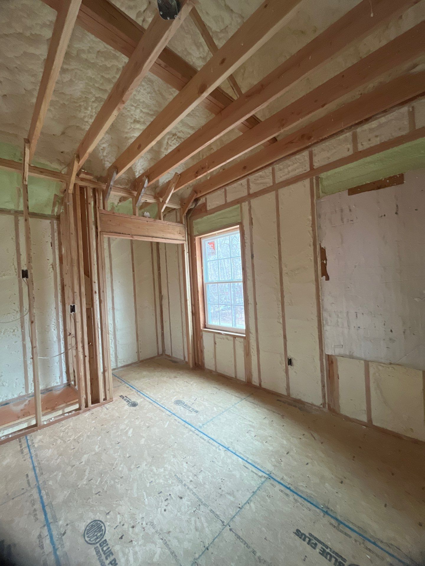 Basement Ceiling using Closed Cell Spray Foam by NYS Foam & Energy