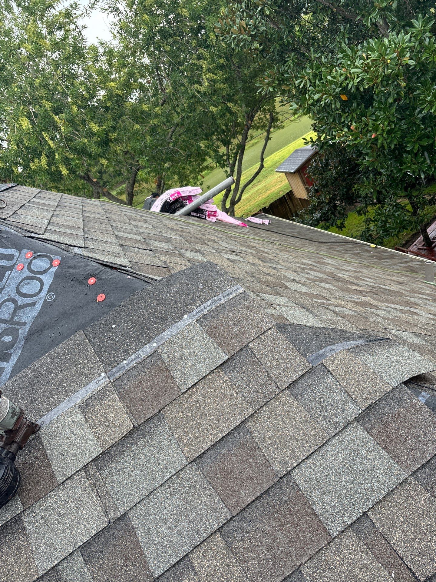 Residential Roofing Installation using Owen's Corning Duration (Lifetime) Shingles by Roof Repair Company
