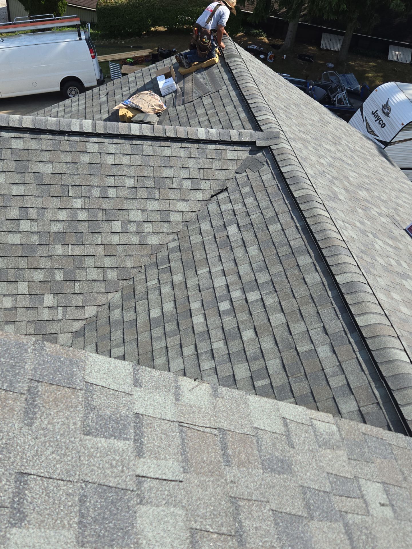 CT Landmark, Color, Georgetown Grey, Drip Edge, Black by Eagle Eye Roofing