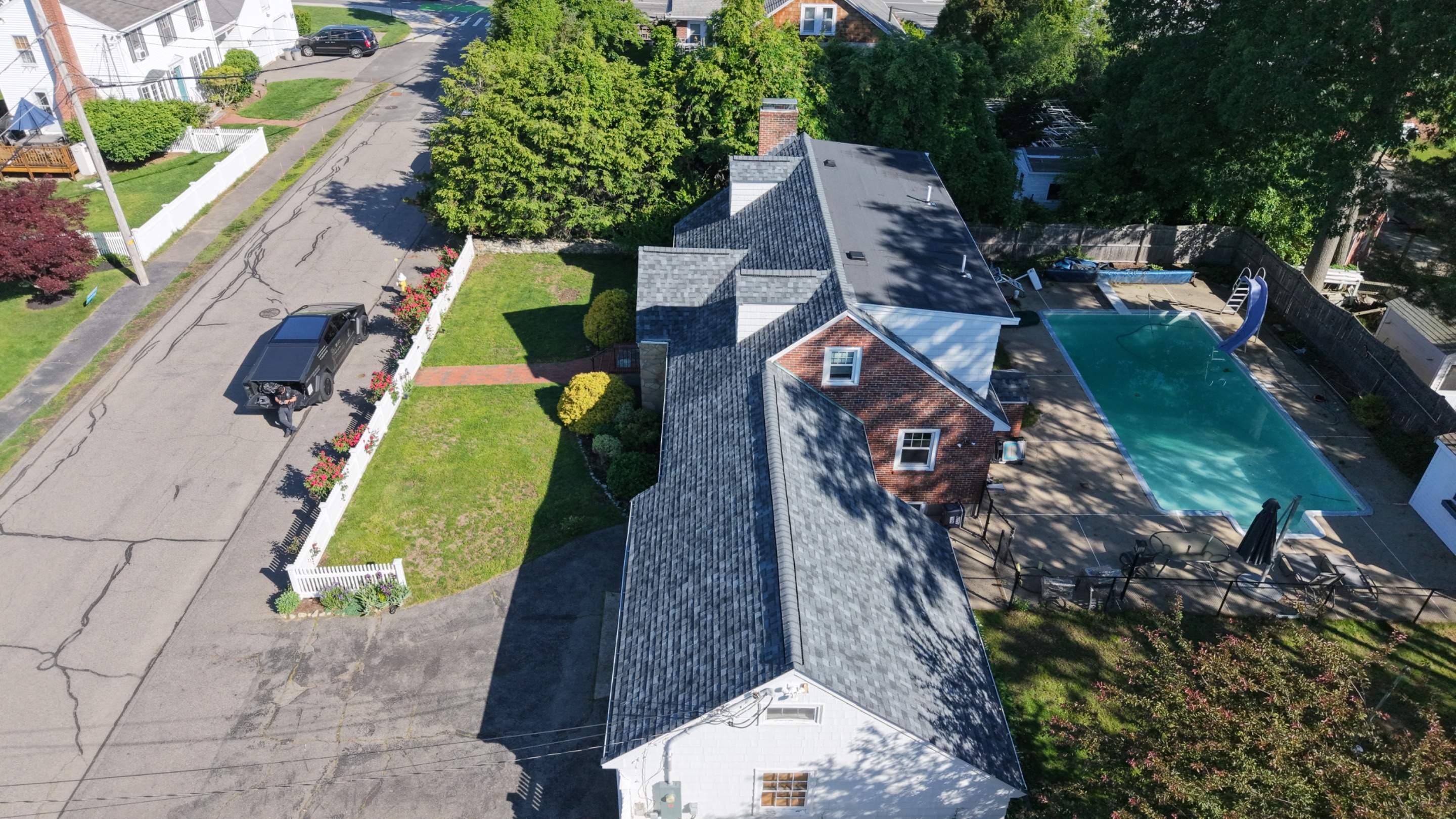 Full Roof Replacement in Needham, MA – Owens Corning Duration, Slatestone Gray by JOHNNYS PRO