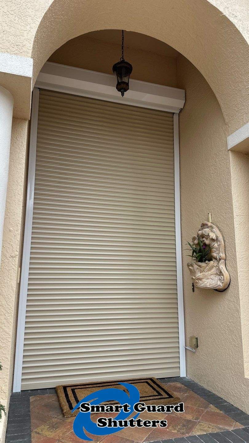 Rolling Shutter in White/Beige by Smart Guard Shutters