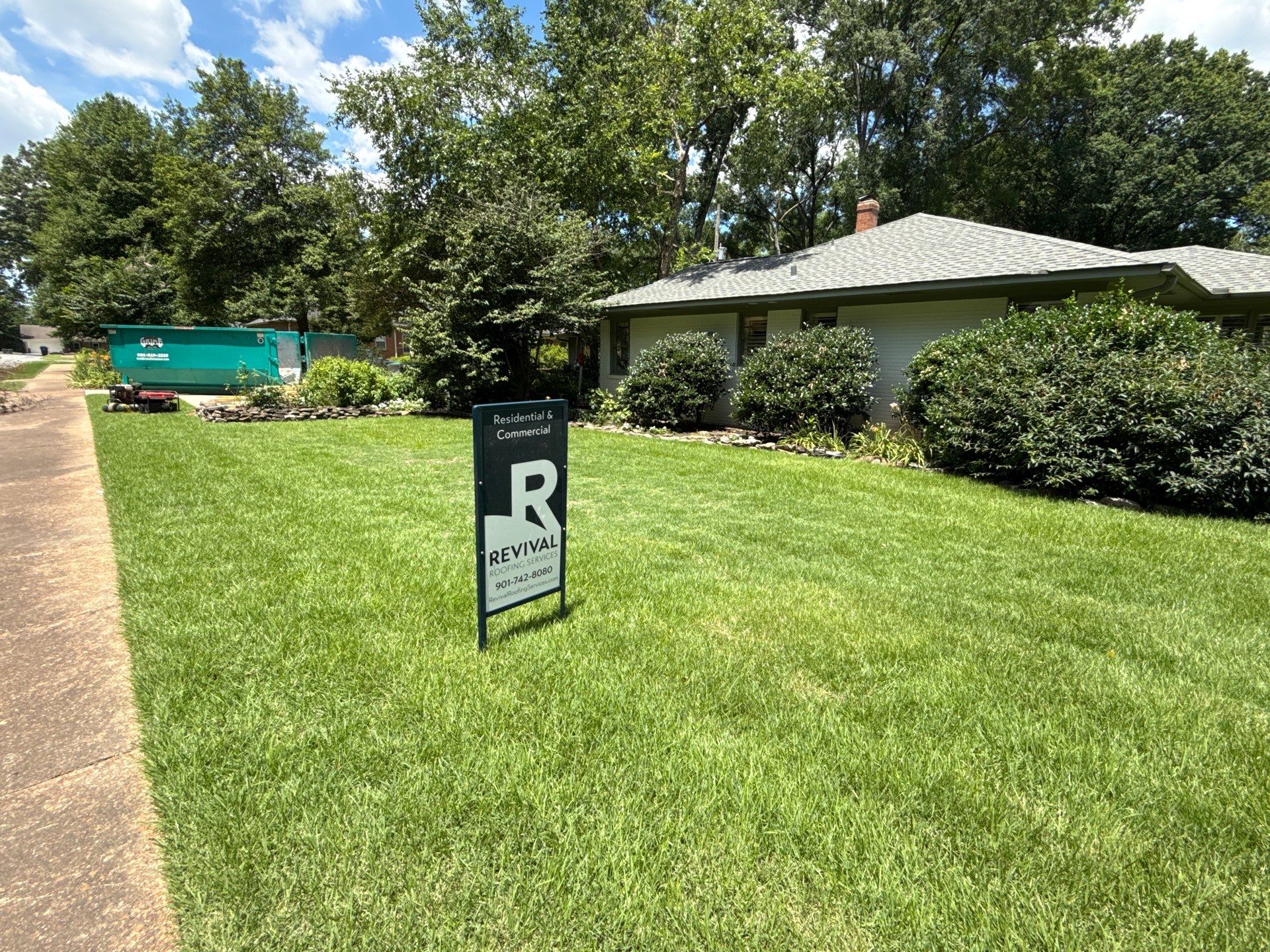 Tree Damage Restoration and Asphalt Shingle Roof Replacement in Memphis by Revival Roofing Services