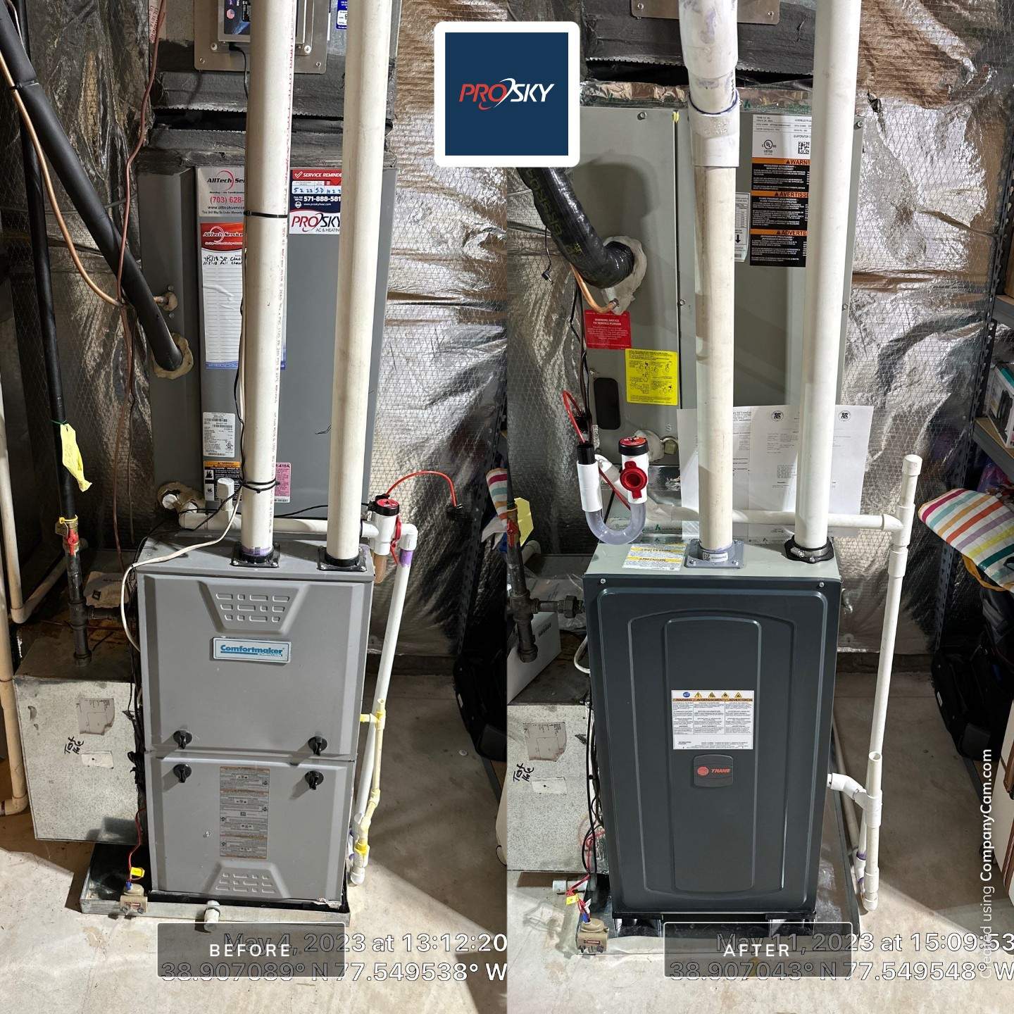 Central Air Conditioning Installation using Trane by Pro Sky Services