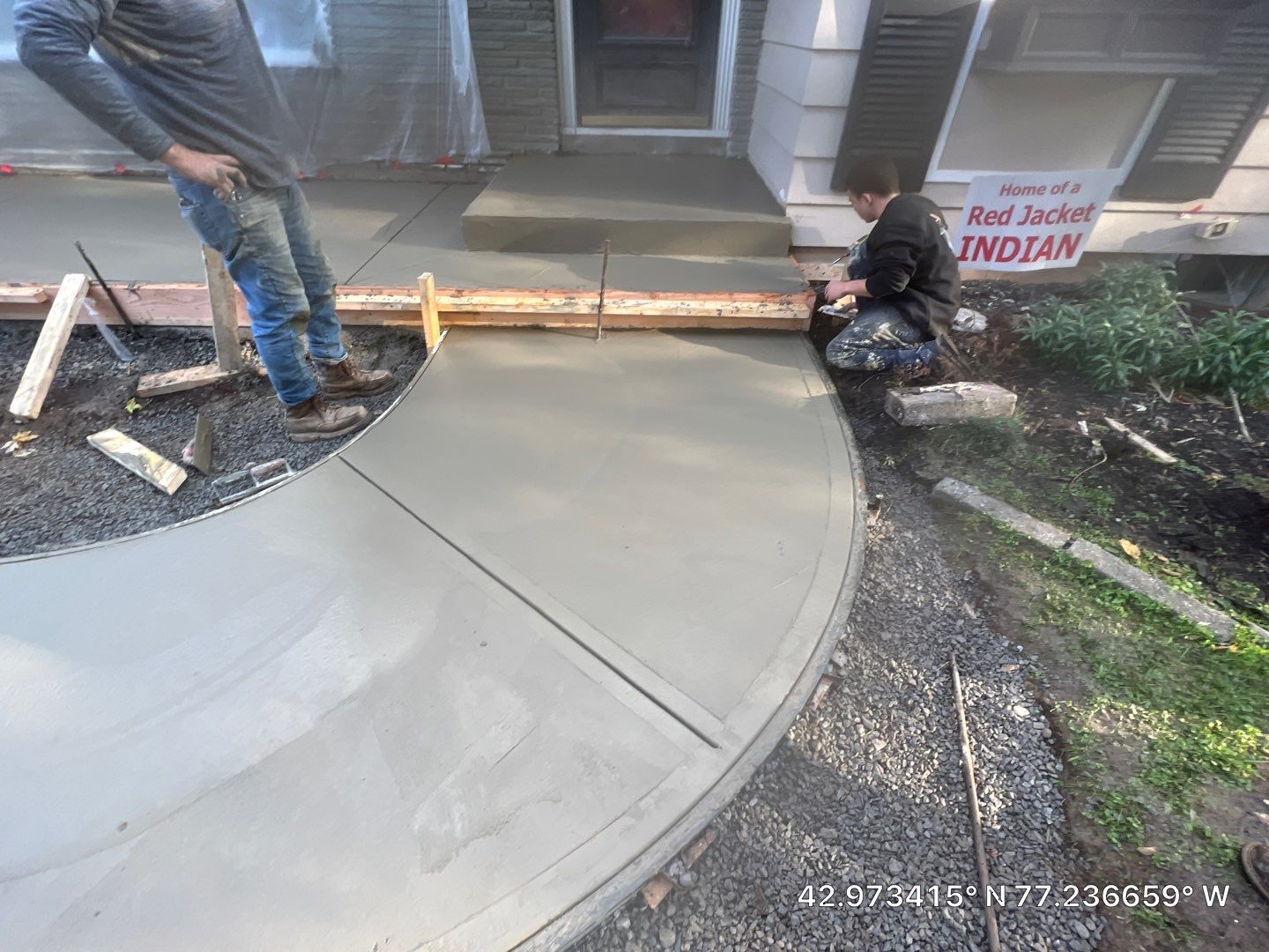 Broom Finish Porch and Walkway  by NG Masonry & Construction LLC