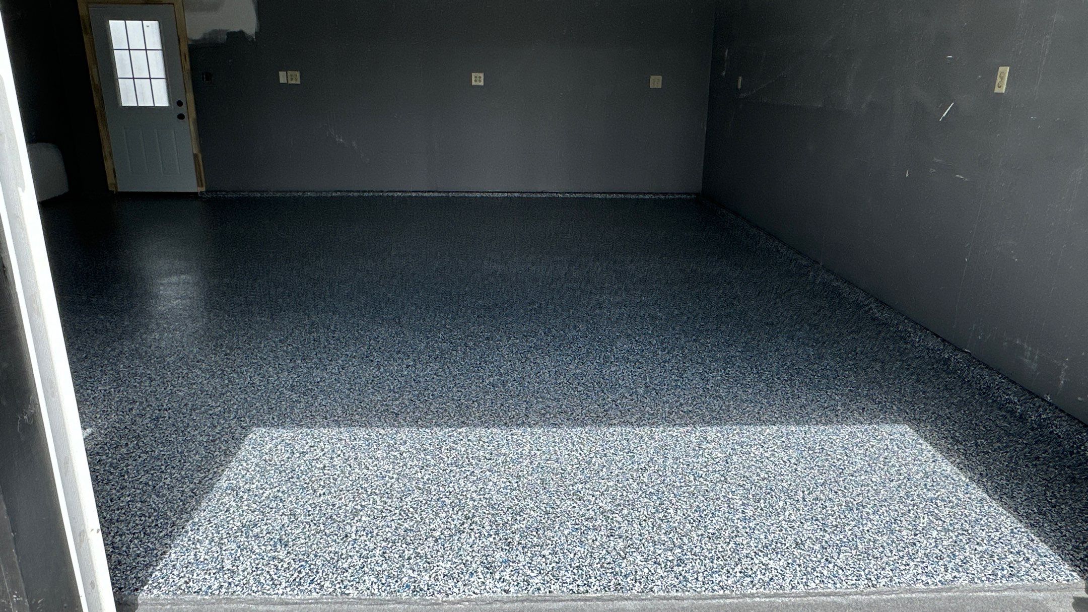 Kurt C. upgraded their garage floor with Banner Blue Flake  by Banner Garage
