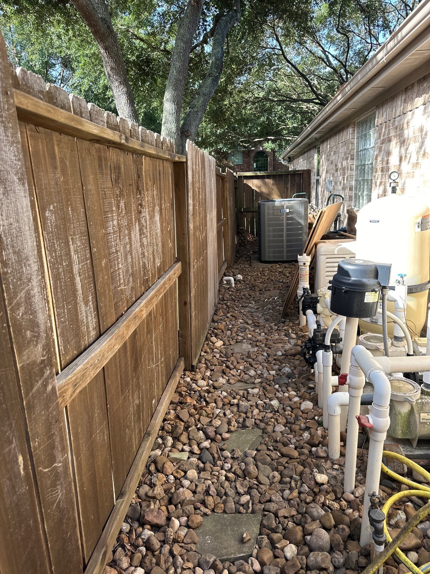 Wood fence project in Cypress by Tim's Fences