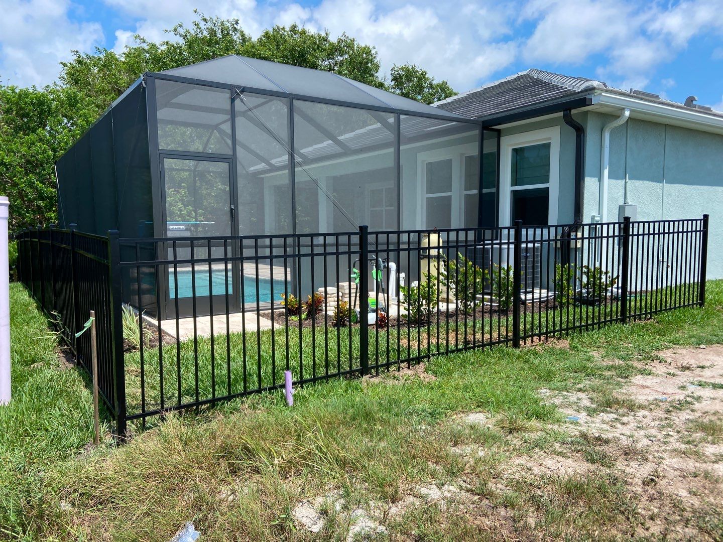 Sarasota, FL Aluminum Fence Installation using Black 3 Rail Aluminum Fence by Asap fence and gates, LLC